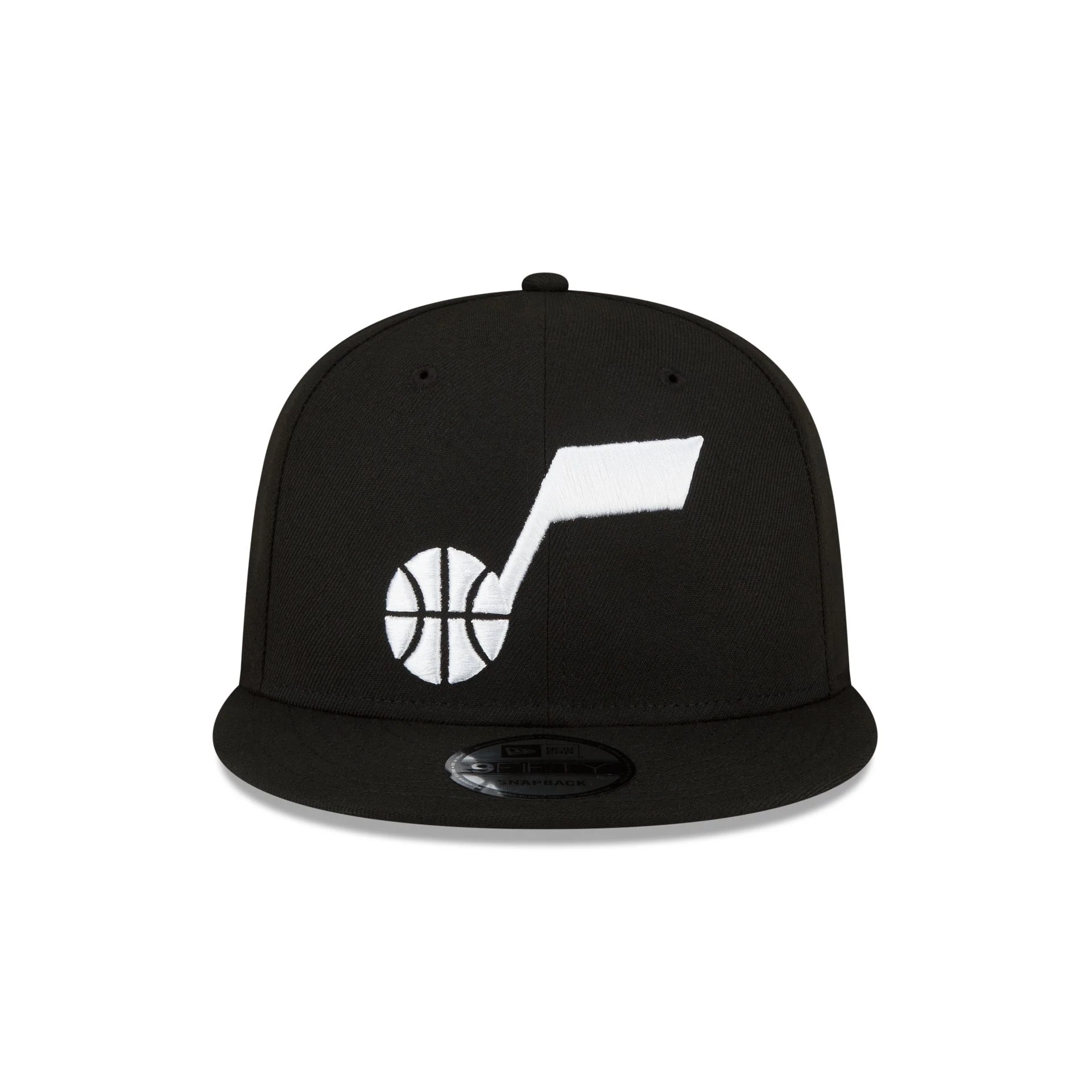 Utah Jazz Basic Black & White 9FIFTY Snapback Hat