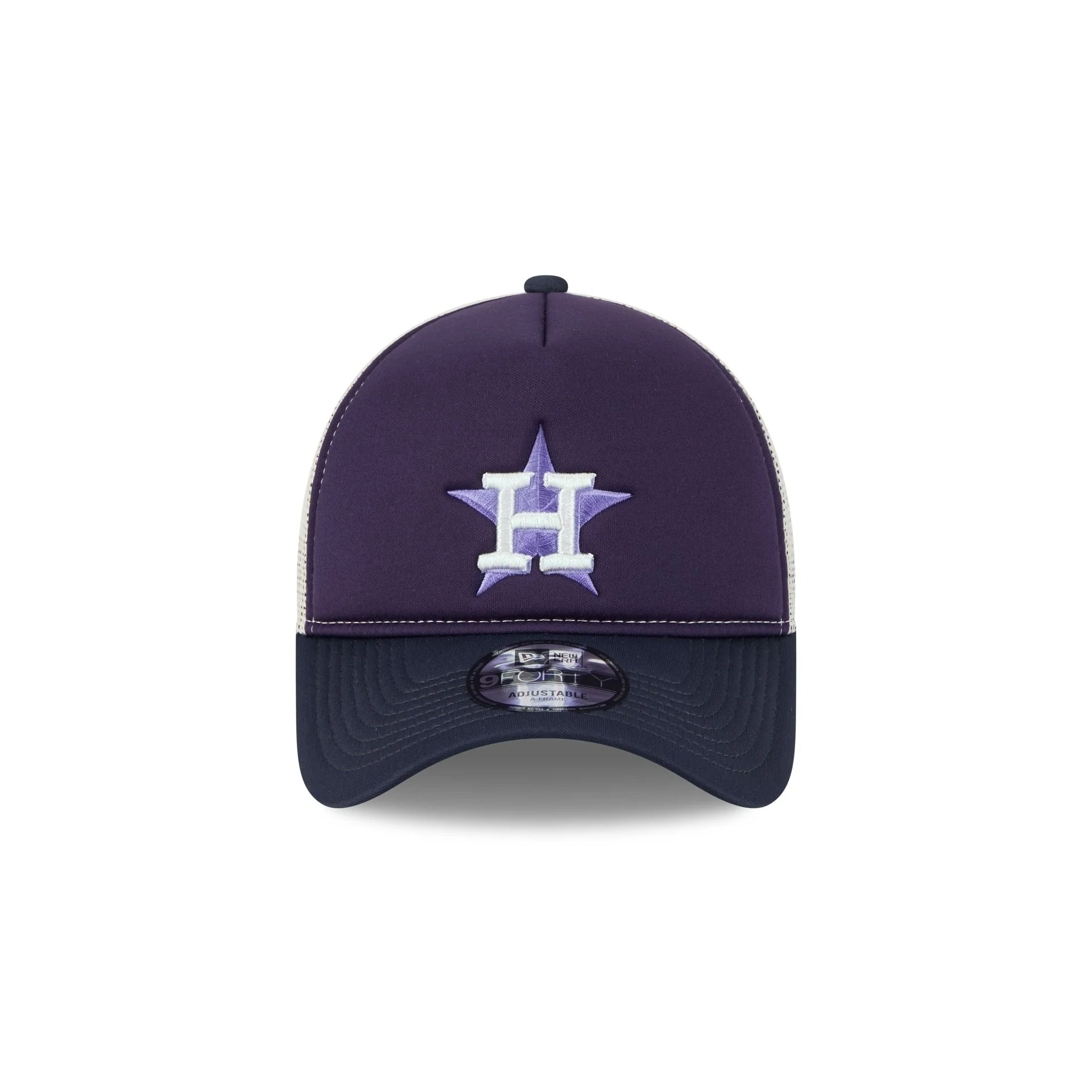 Houston Astros Navy Purple 9FORTY A-Frame Trucker Hat