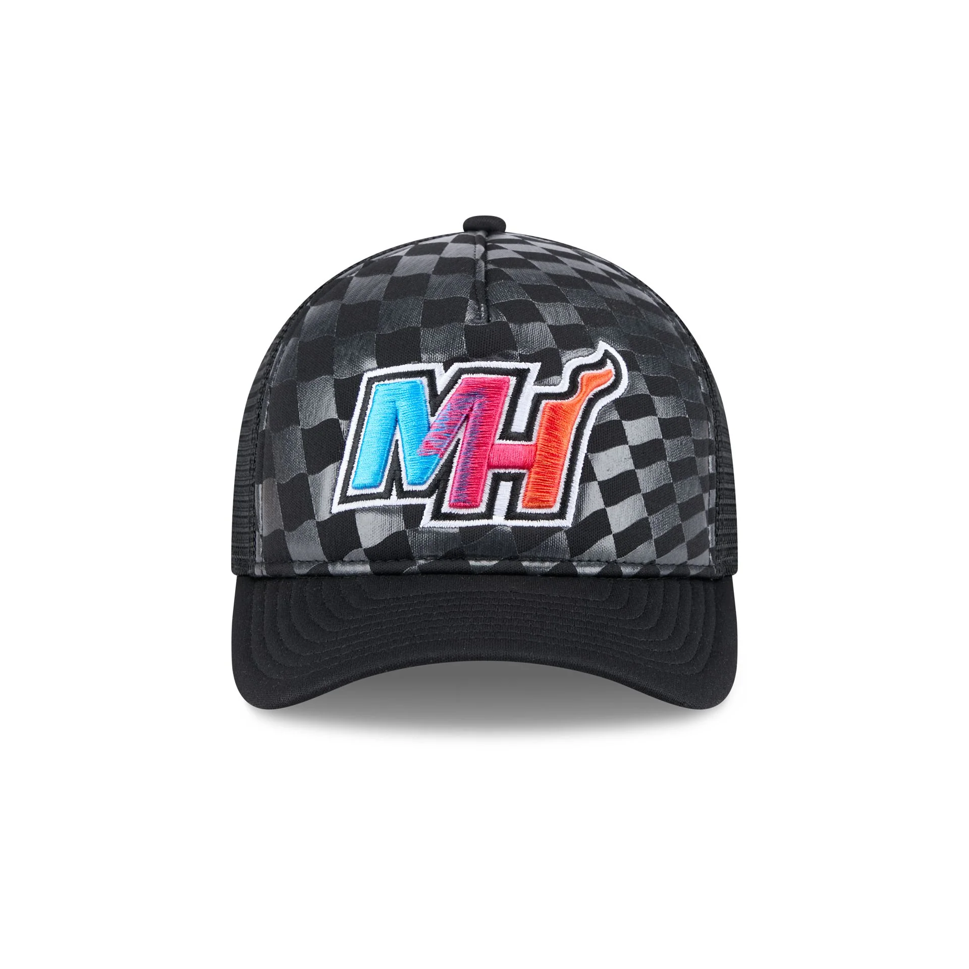 Miami Heat Gradient Raceway 9FORTY M-Crown A-Frame Trucker Hat