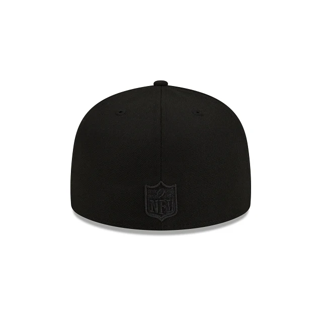 Washington Commanders Black On Black 59FIFTY Fitted Hat
