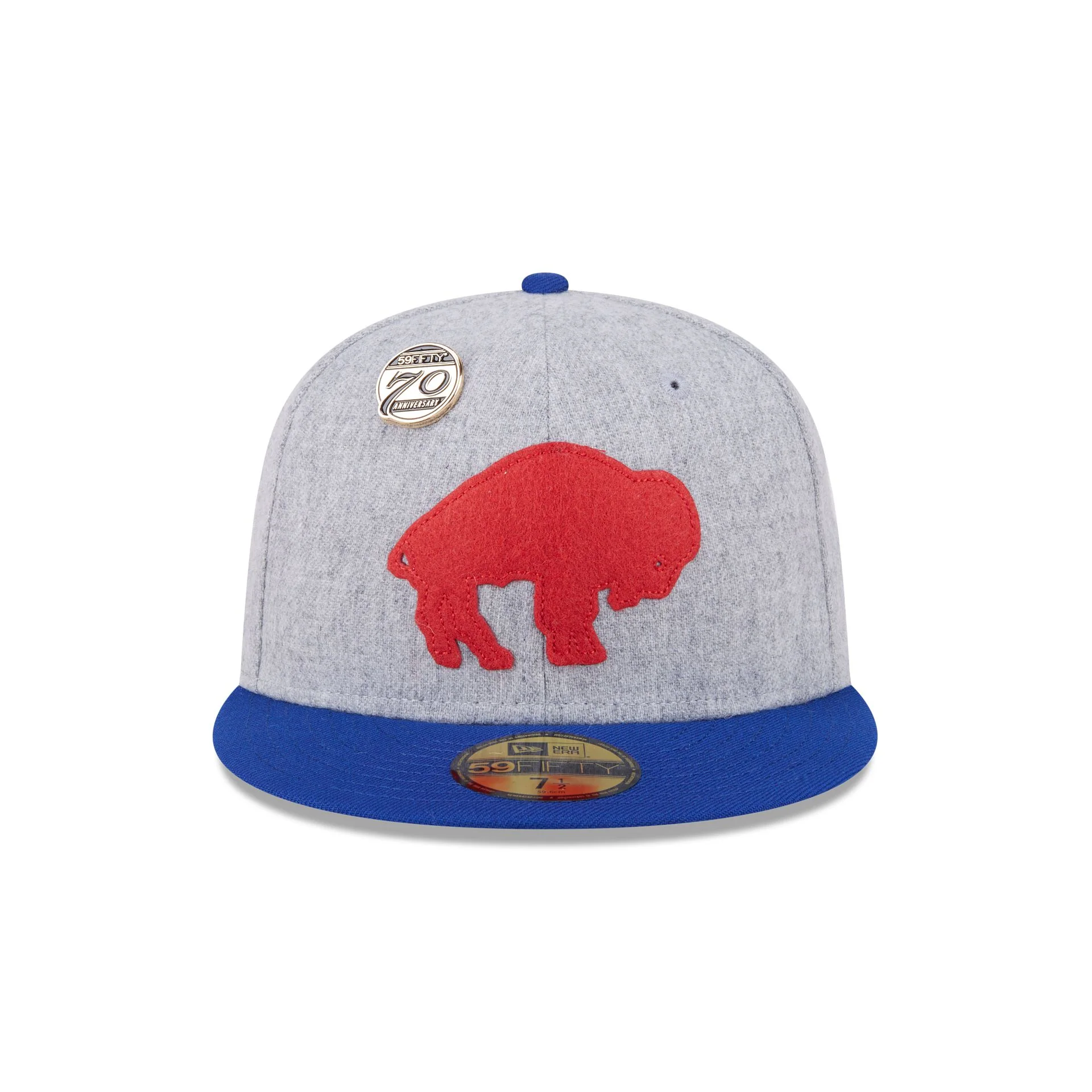 Buffalo Bills 70th Anniversary Gray 59FIFTY Fitted Hat