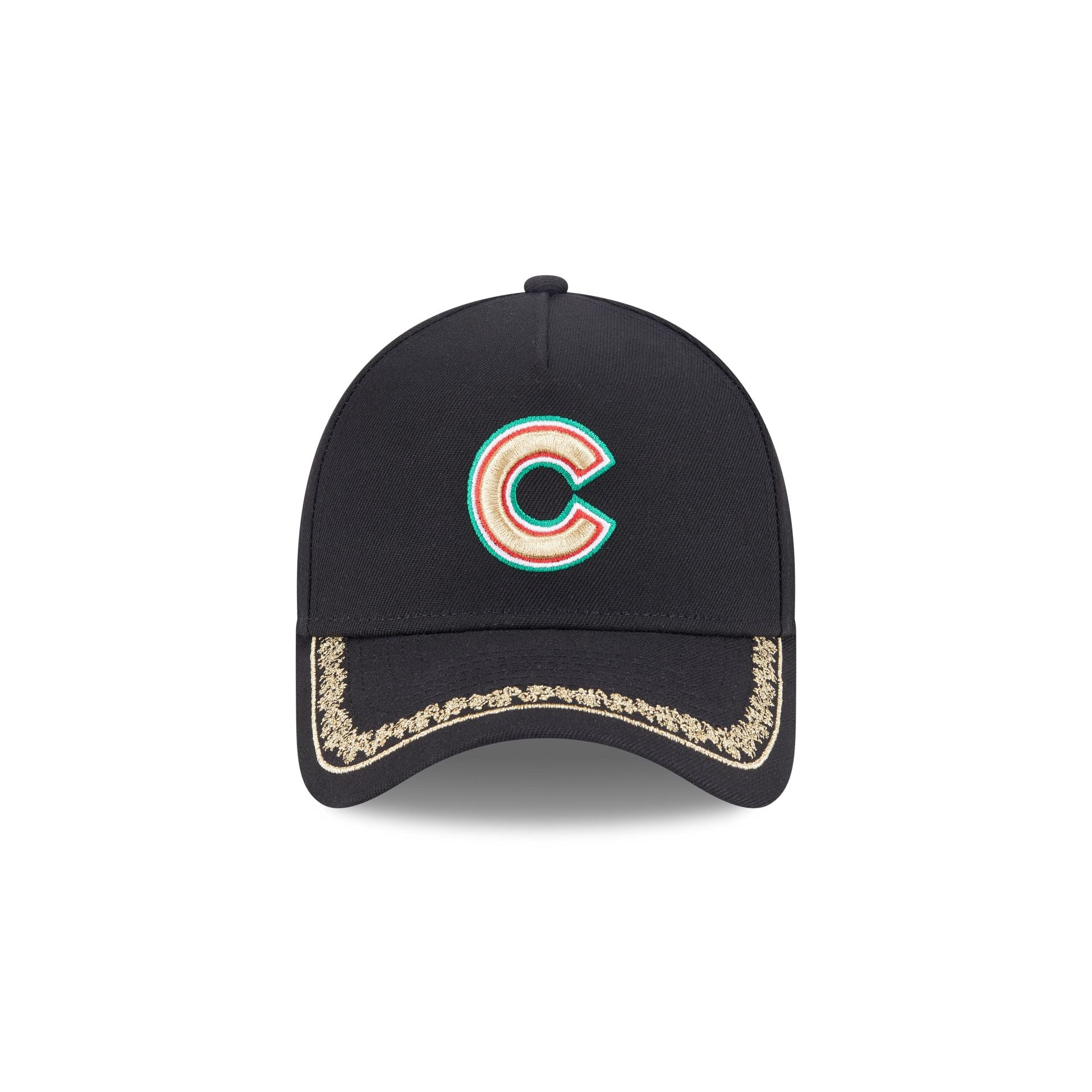 Chicago Cubs Ornate Visor 9FORTY A-Frame Snapback Hat