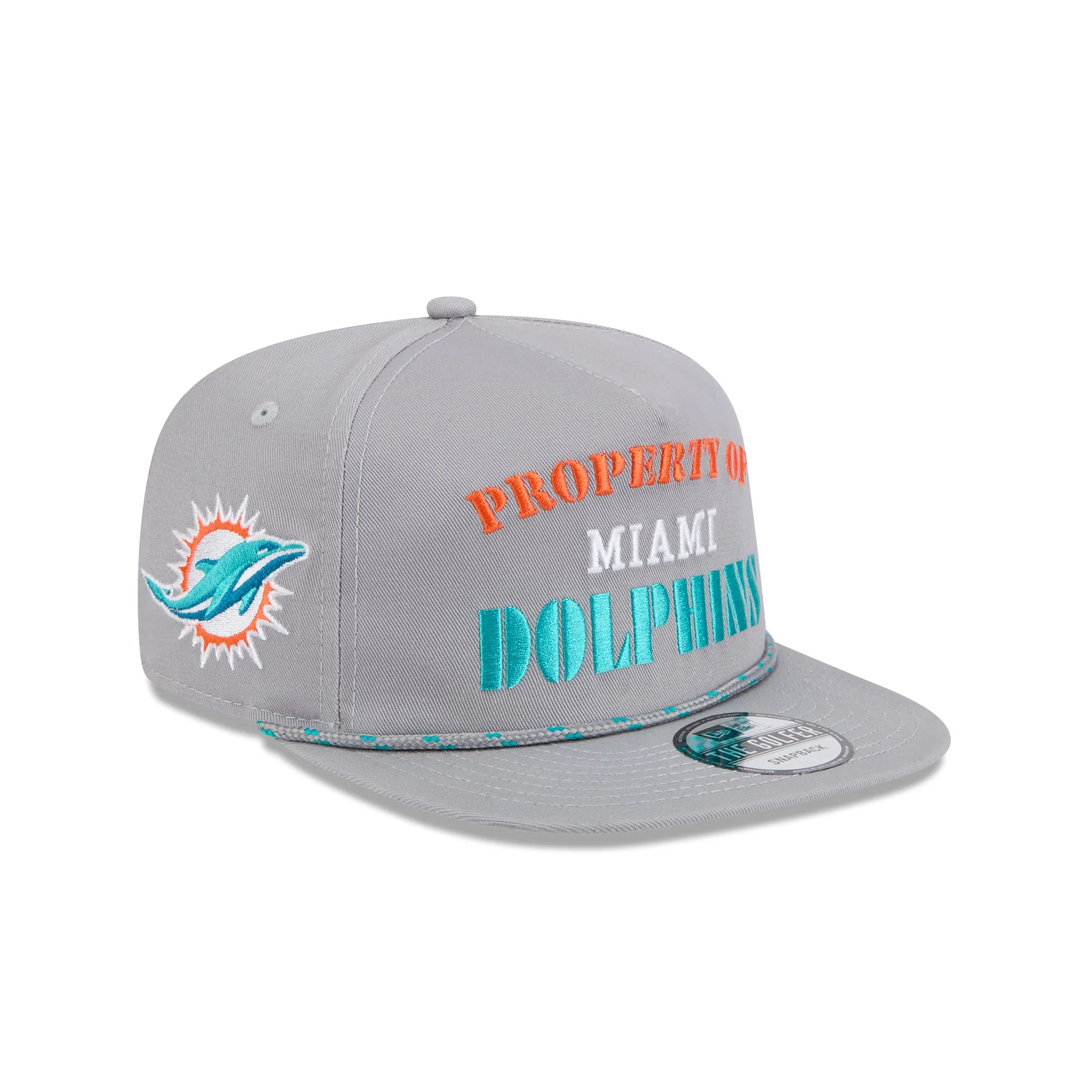 Miami Dolphins Vintage Gray Rope Golfer Hat