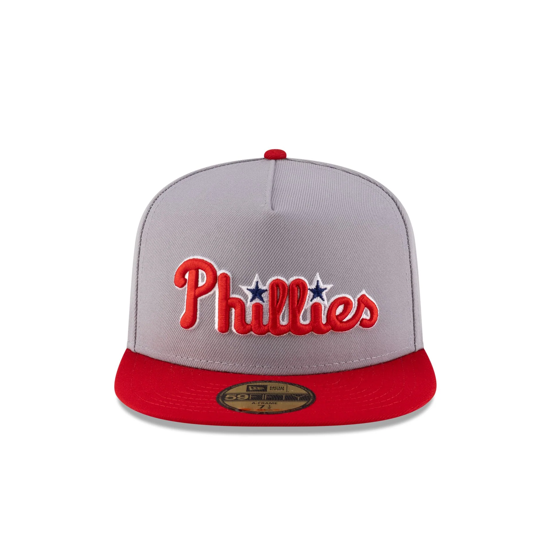 Just Caps League Sidepatch Gray Philadelphia Phillies 59FIFTY A-Frame Fitted Hat