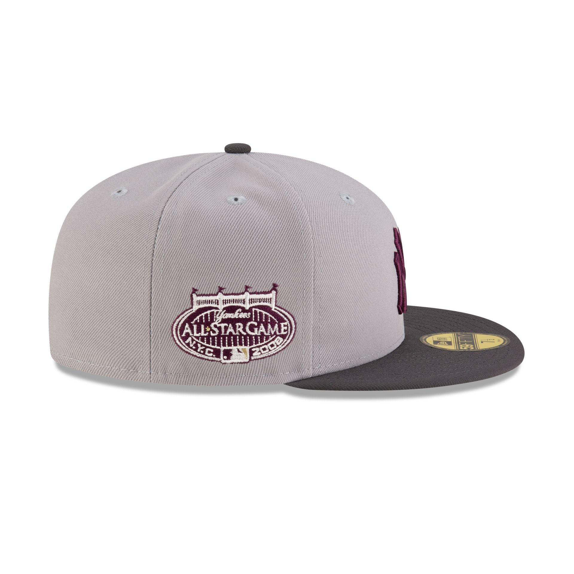 Just Caps Graphite Maroon New York Yankees 59FIFTY Fitted Hat
