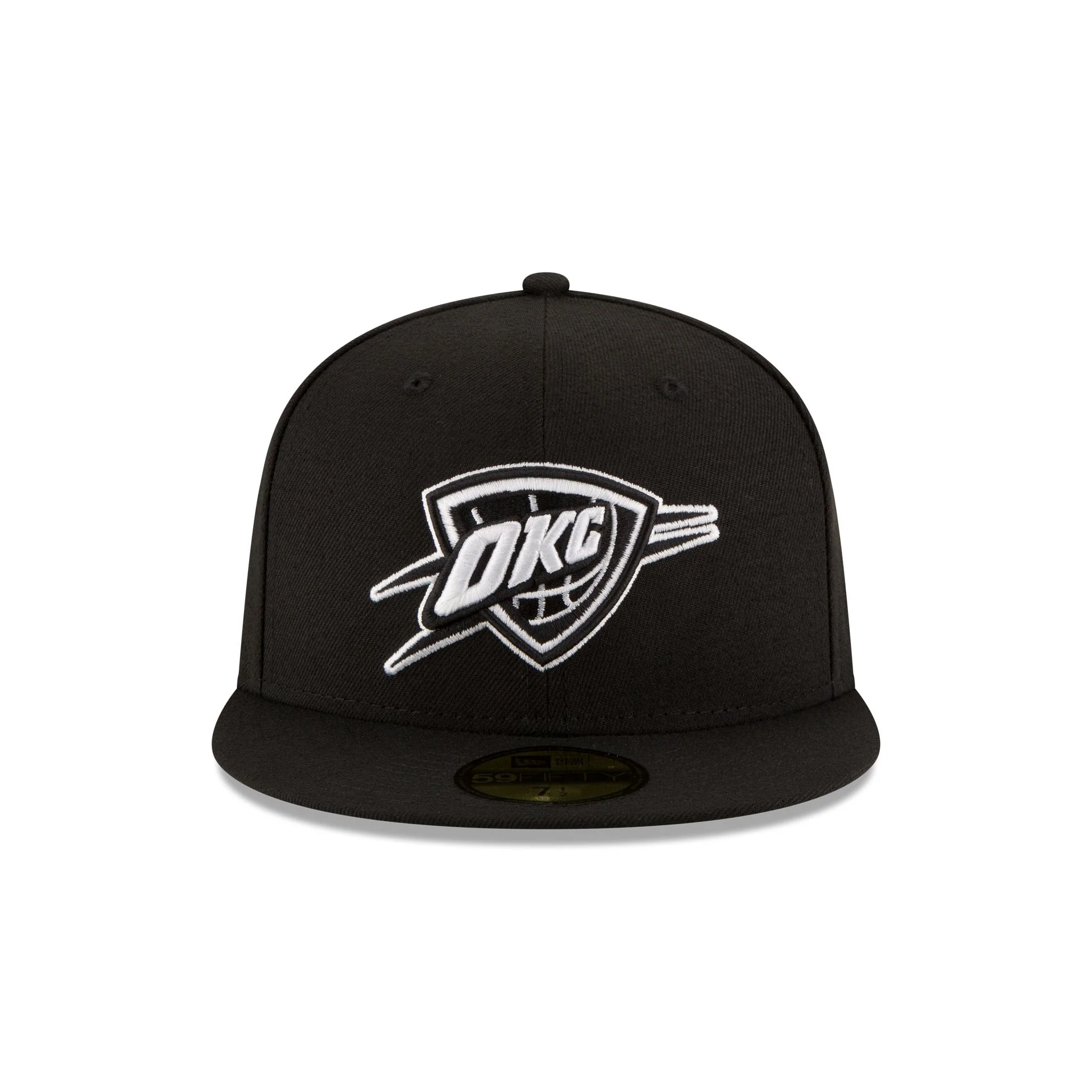 Oklahoma City Thunder 2025 NBA Champions Black & White 59FIFTY Fitted Hat