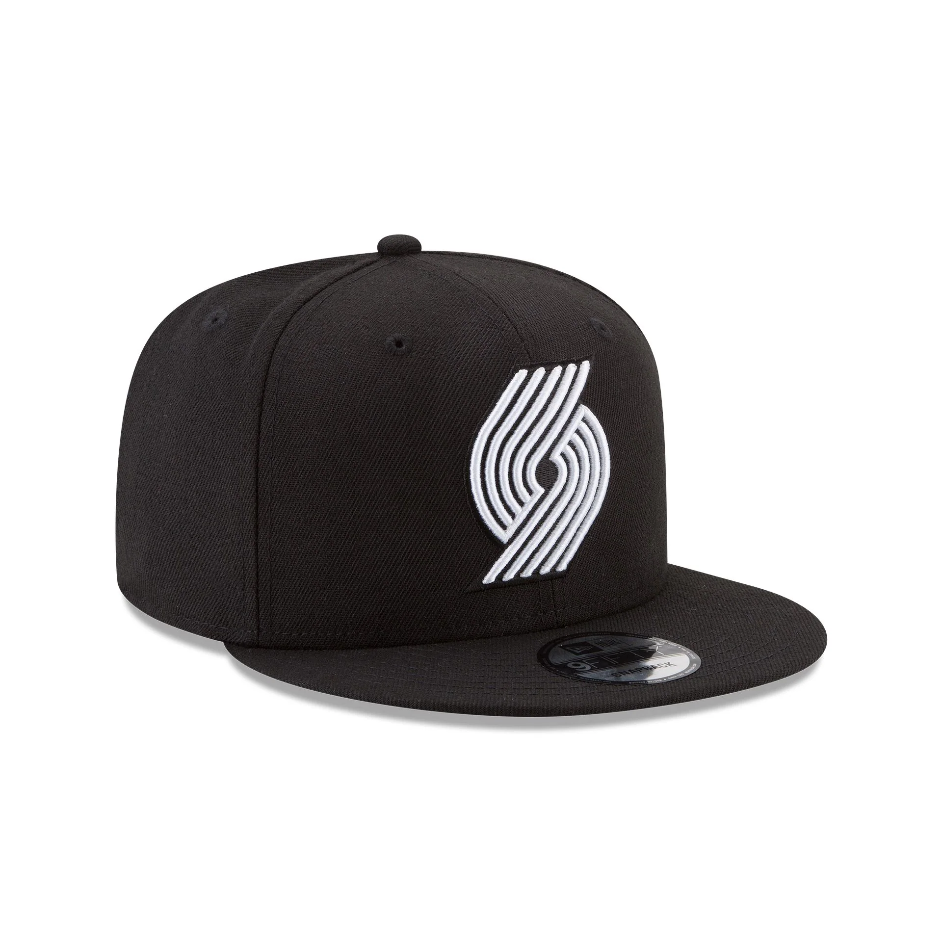 Portland Trail Blazers Basic Black & White 9FIFTY Snapback Hat