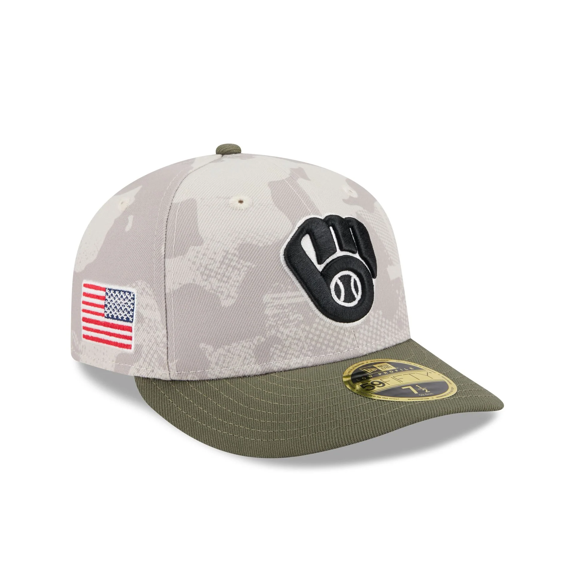 Milwaukee Brewers Armed Forces Day 2025 Low Profile 59FIFTY Fitted Hat
