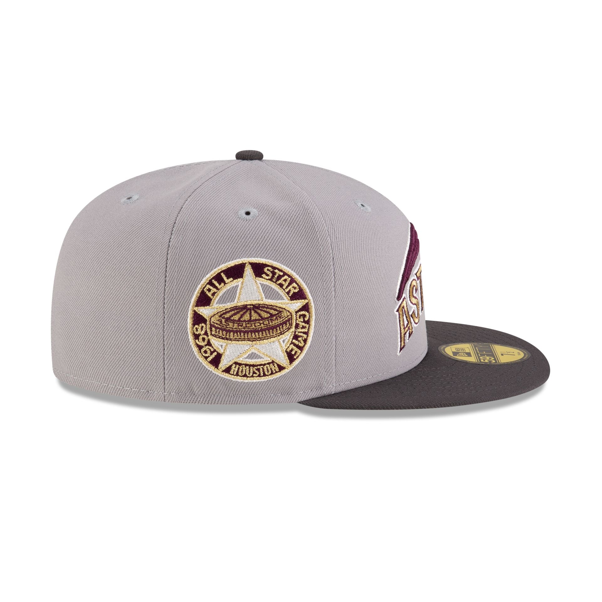 Just Caps Graphite Maroon Houston Astros 59FIFTY Fitted Hat