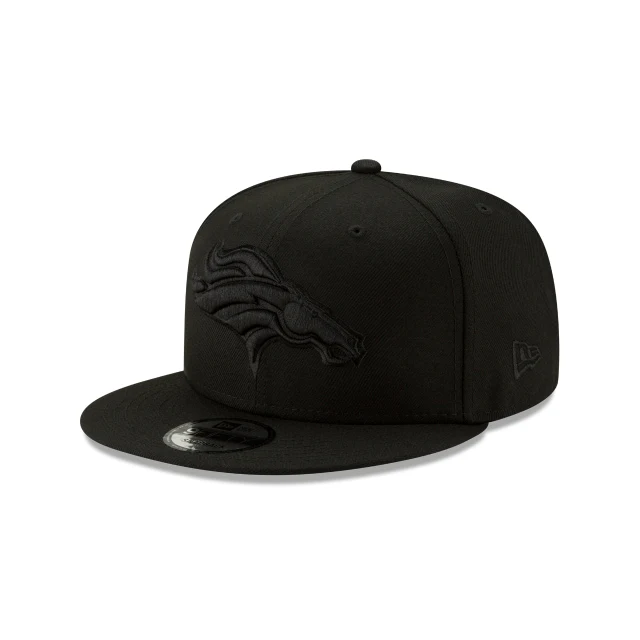 Denver Broncos Basic Black On Black 9FIFTY Snapback Hat