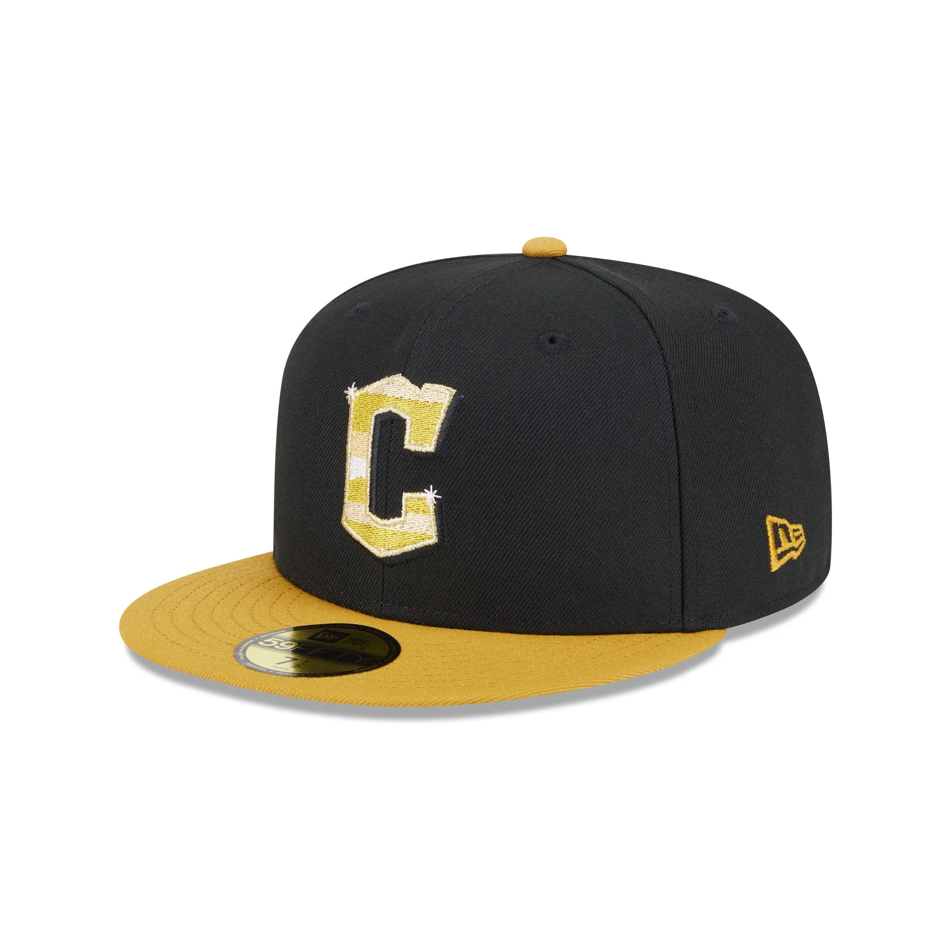 Cleveland Guardians Metallic Gold Logo 59FIFTY Fitted Hat
