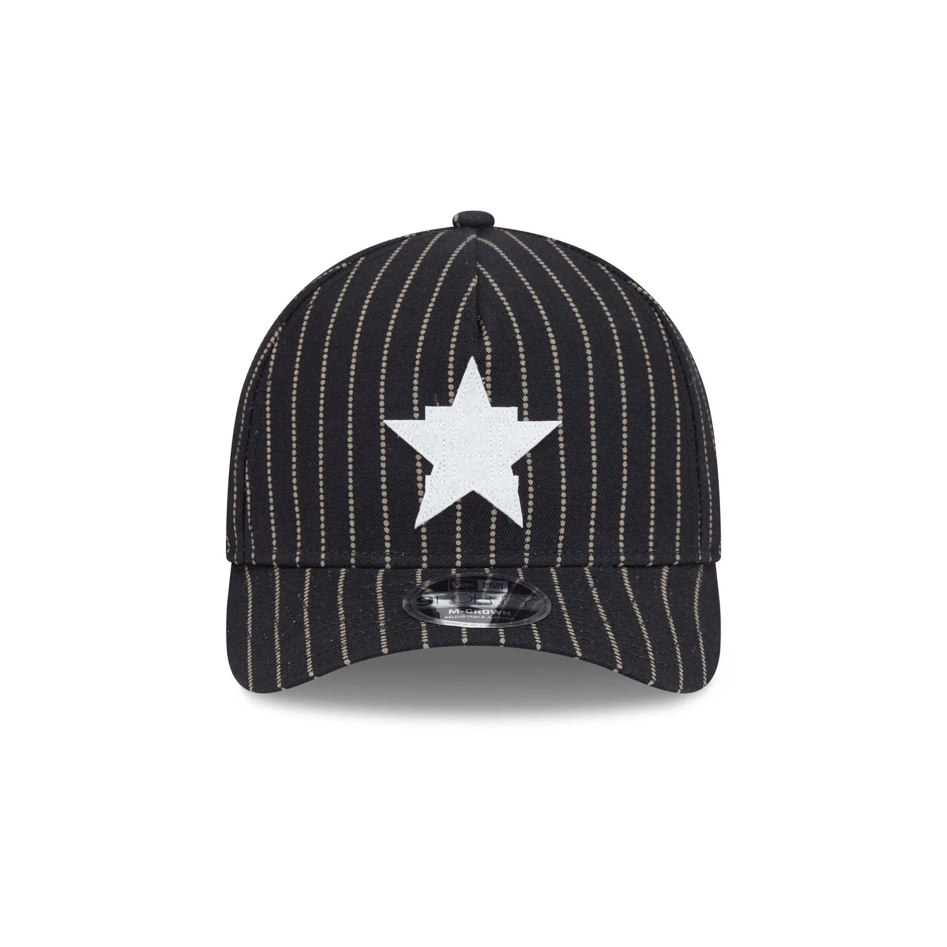 Houston Astros Dotted Pinstripe 9FORTY M-Crown A-Frame Adjustable Hat
