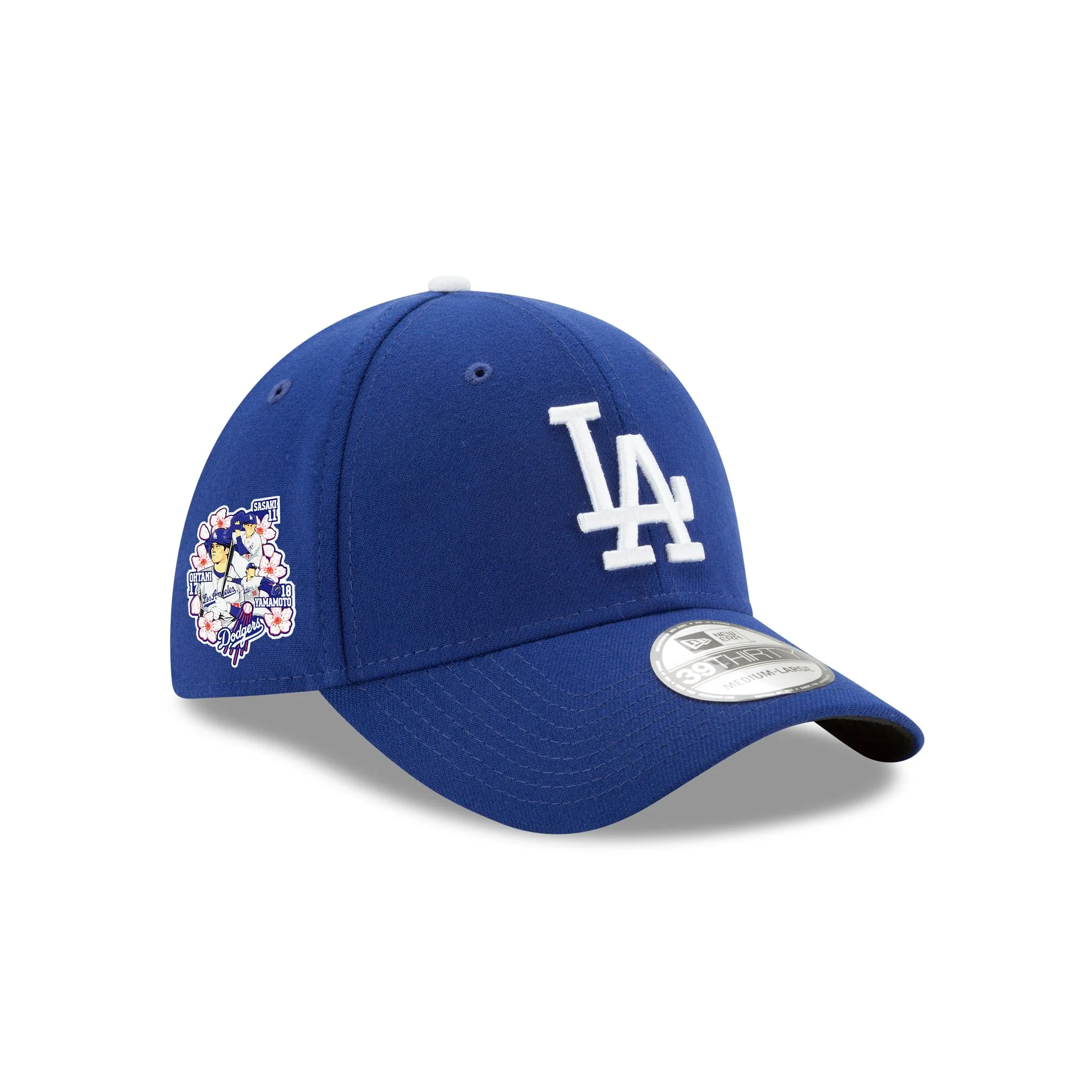 Los Angeles Dodgers Triple Player Side Patch 39THIRTY Stretch Fit Hat