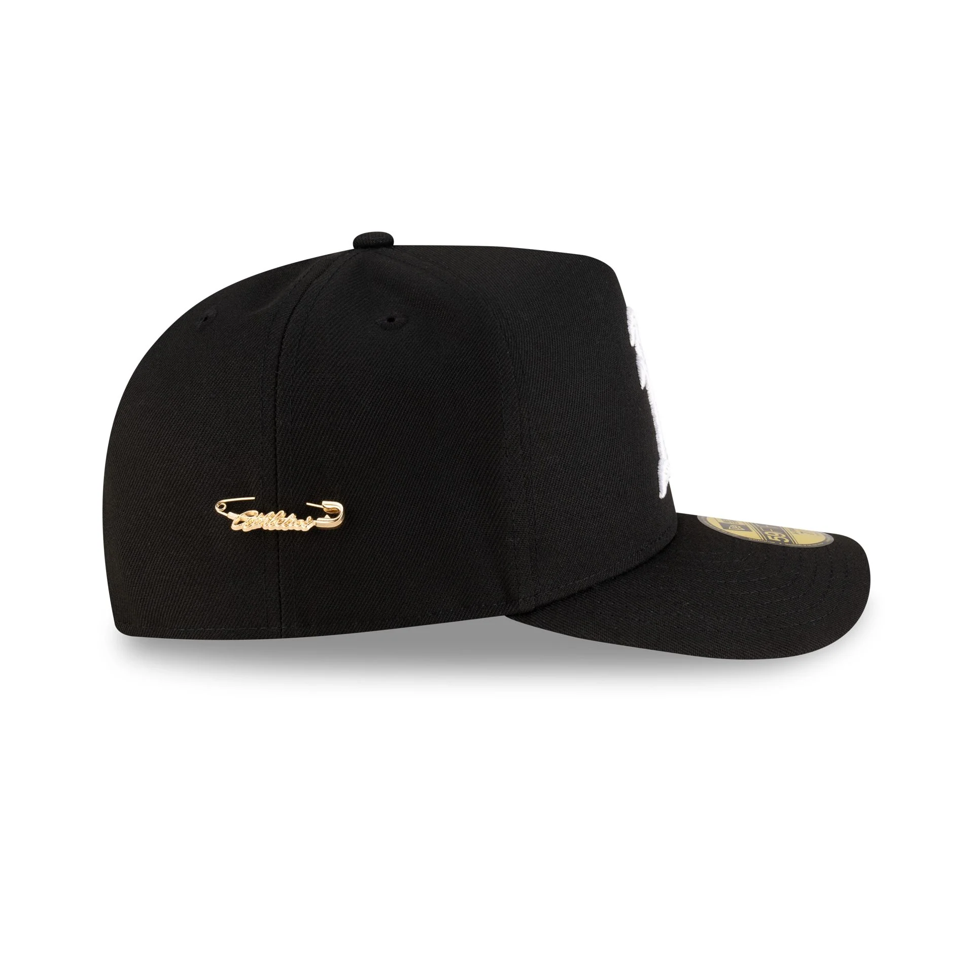 Athletics Black Script Safety Pin 59FIFTY A-Frame Fitted Hat