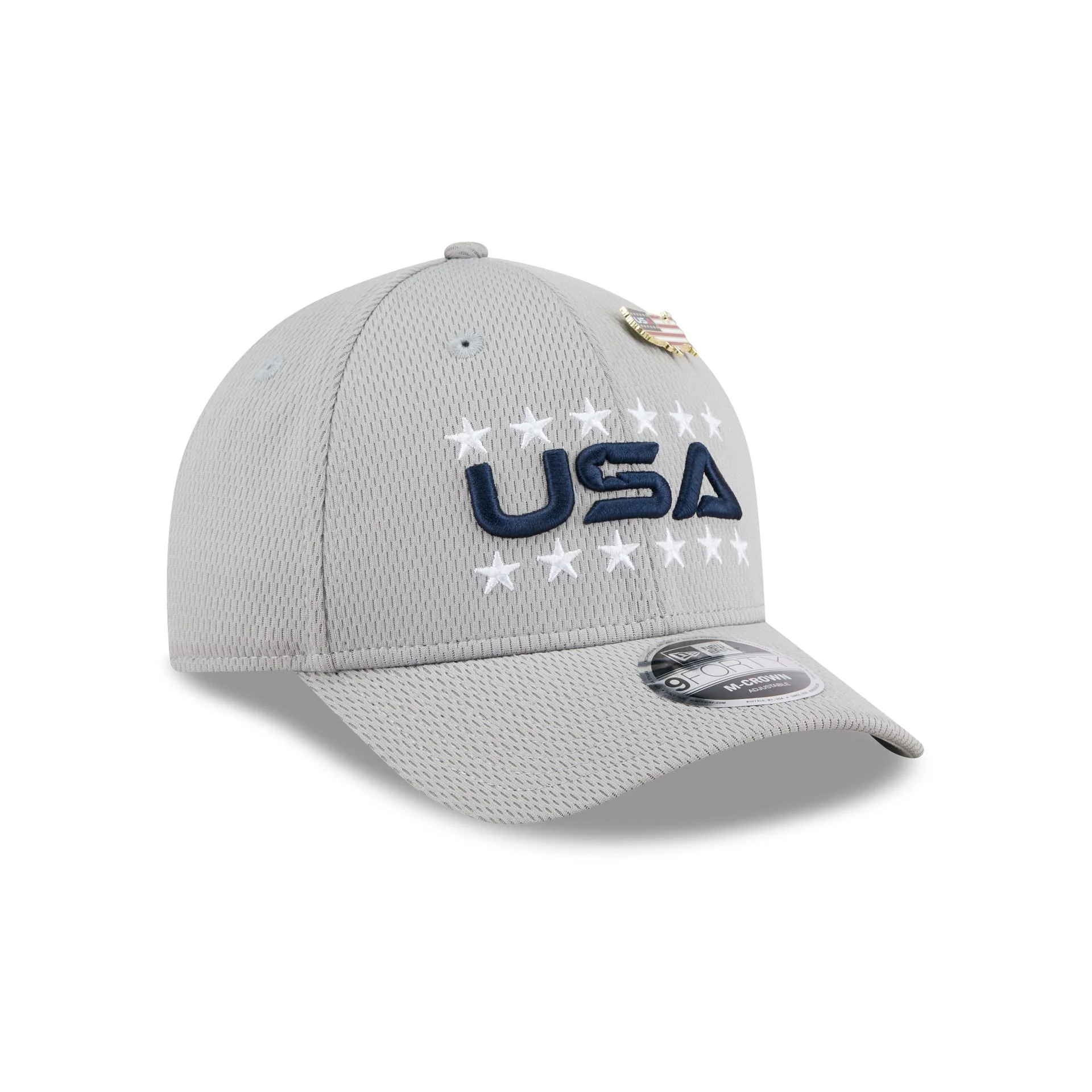 2025 Ryder Cup Team USA Gray 9FORTY M-Crown Snapback Hat