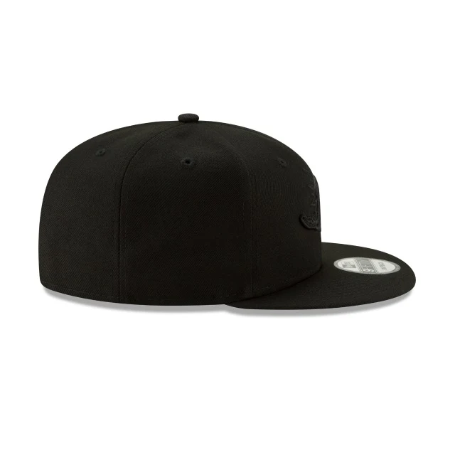 Miami Dolphins Basic Black On Black 9FIFTY Snapback Hat