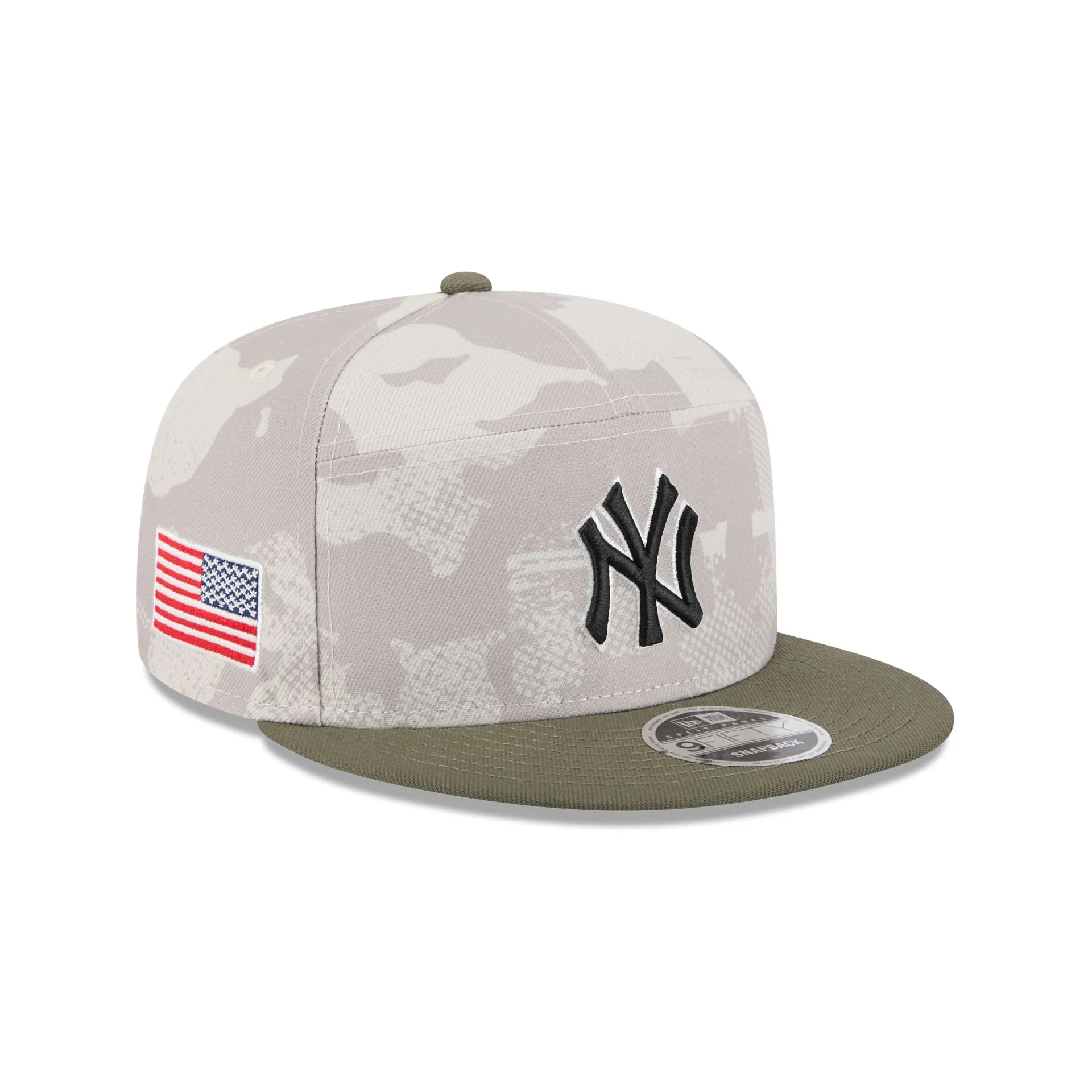 New York Yankees Armed Forces Day 2025 Split Panel 9FIFTY Snapback Hat