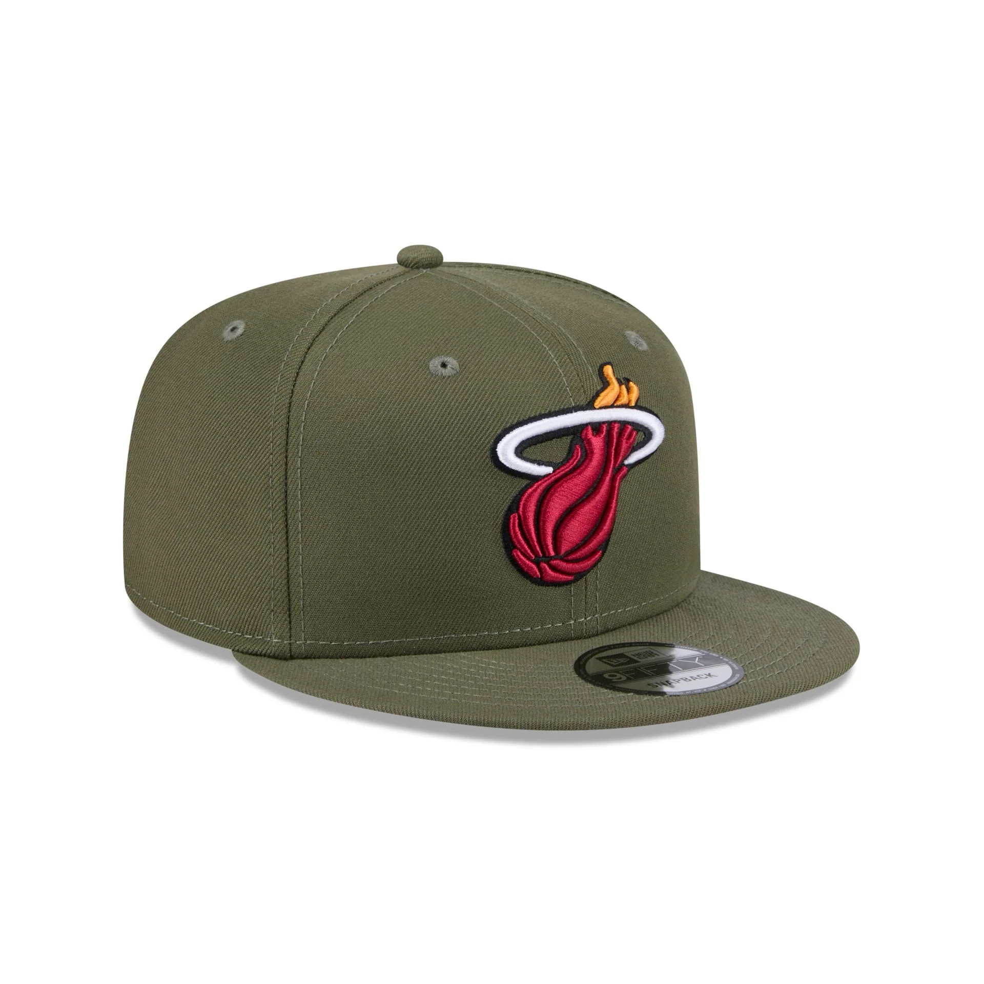 Miami Heat Olive 9FIFTY Snapback Hat