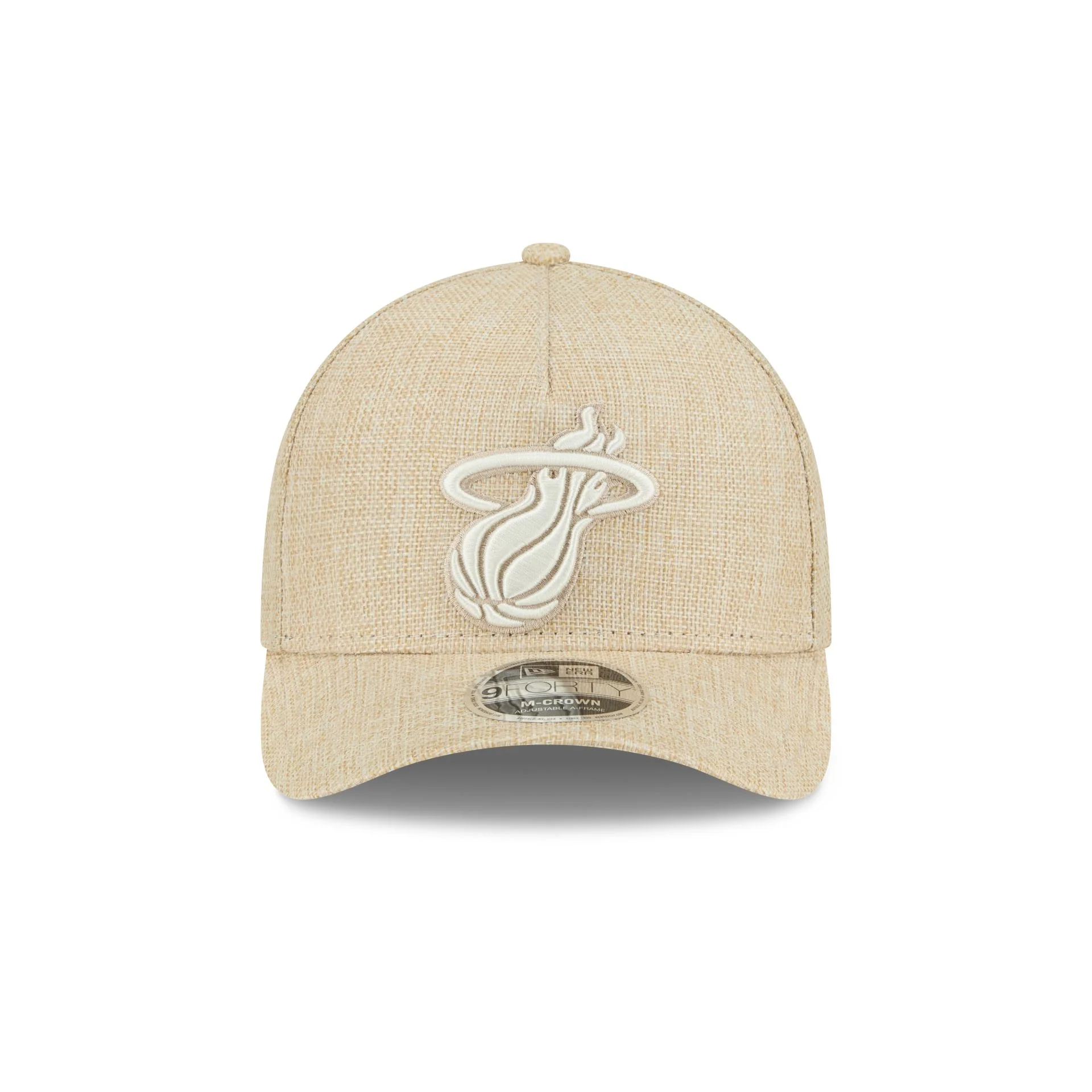 Miami Heat Cotton Weave Stone 9FORTY M-Crown A-Frame Snapback Hat