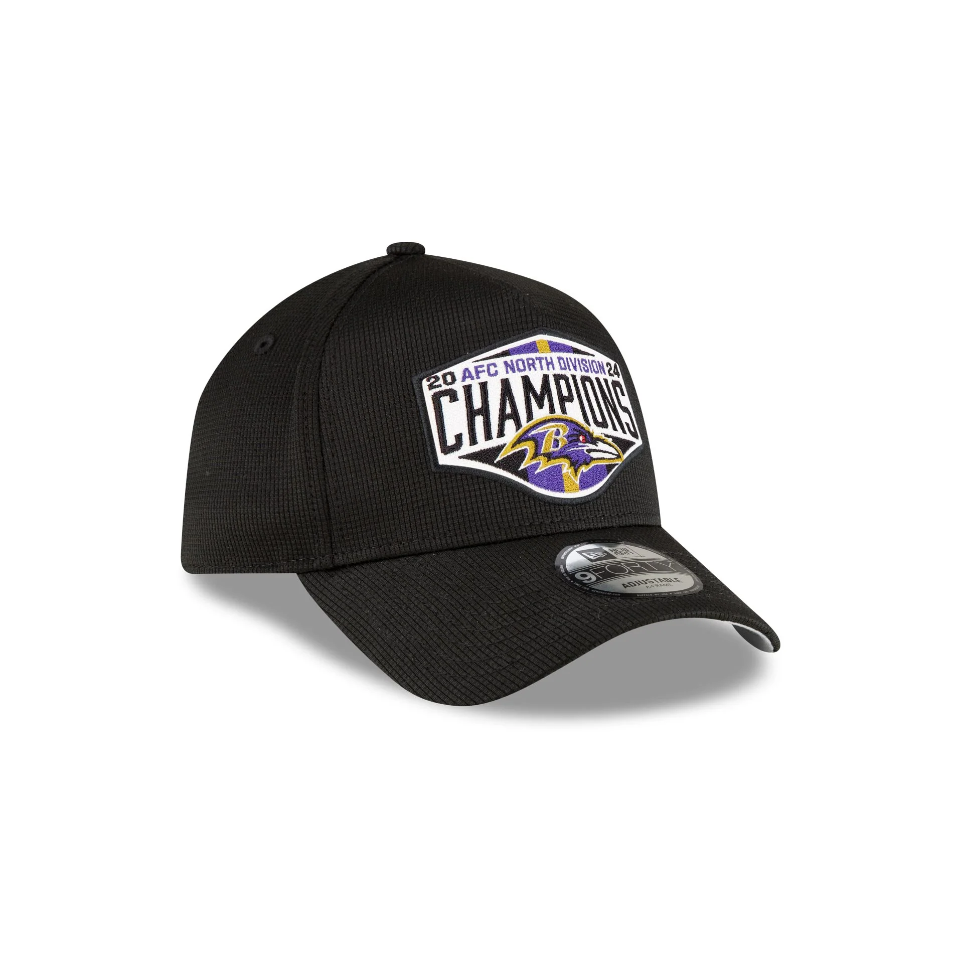 Baltimore Ravens 2024 Division Champion Locker Room 9FORTY A-Frame Snapback Hat