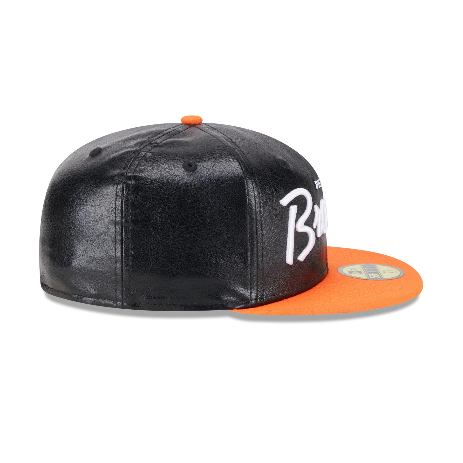 Denver Broncos Faux Leather Crown 59FIFTY Fitted Hat