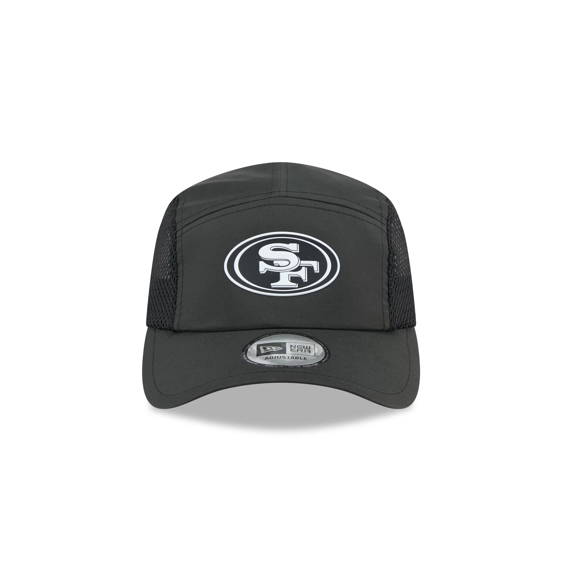 San Francisco 49ers Black Poly Runner Adjustable Hat