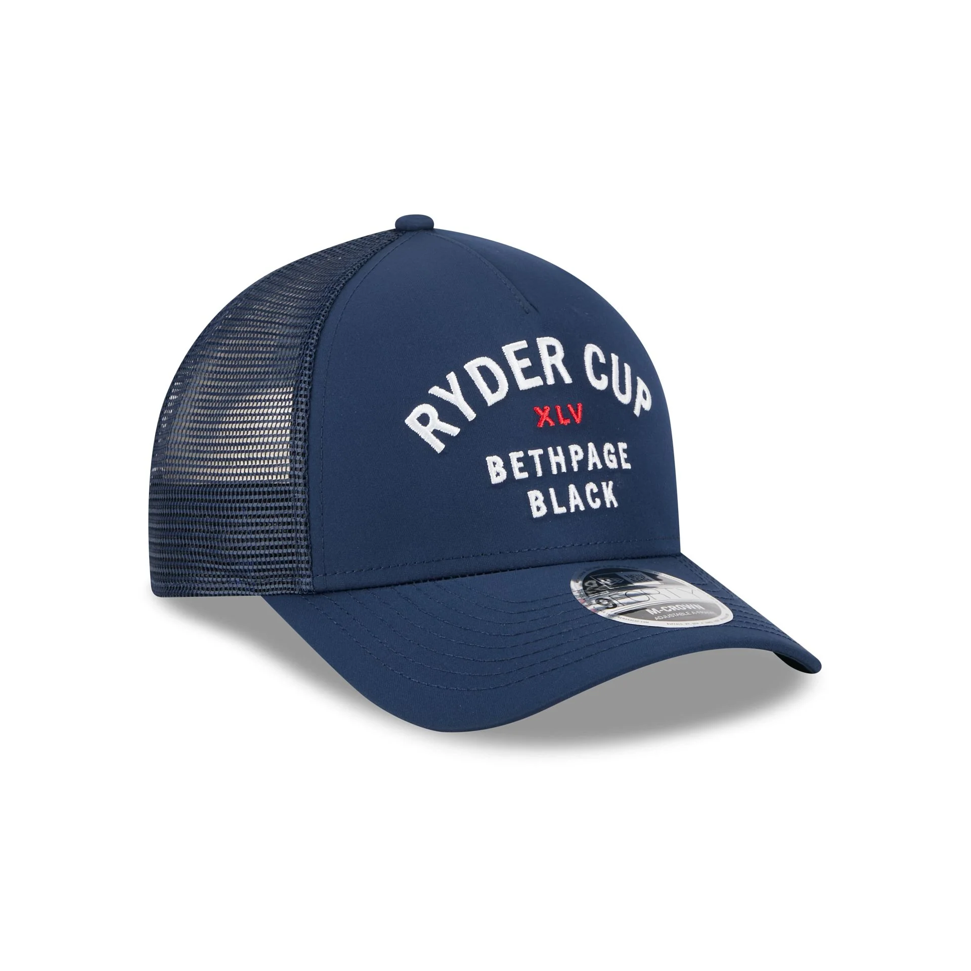 2025 Ryder Cup Minimalist Navy 9FORTY M-Crown A-Frame Trucker Hat