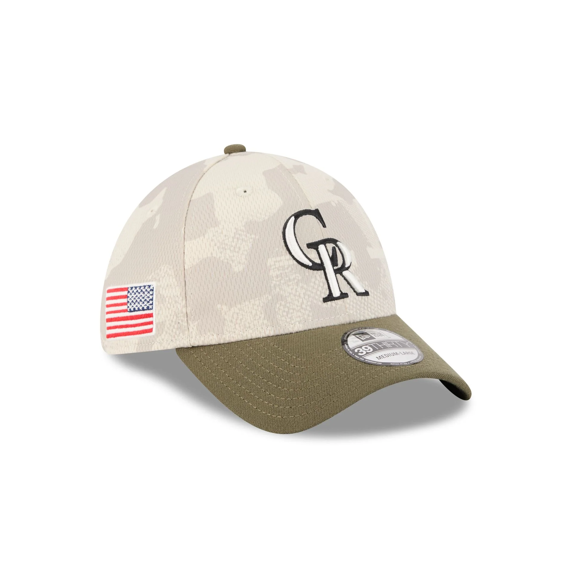 Colorado Rockies Armed Forces Day 2025 39THIRTY Stretch Fit Hat