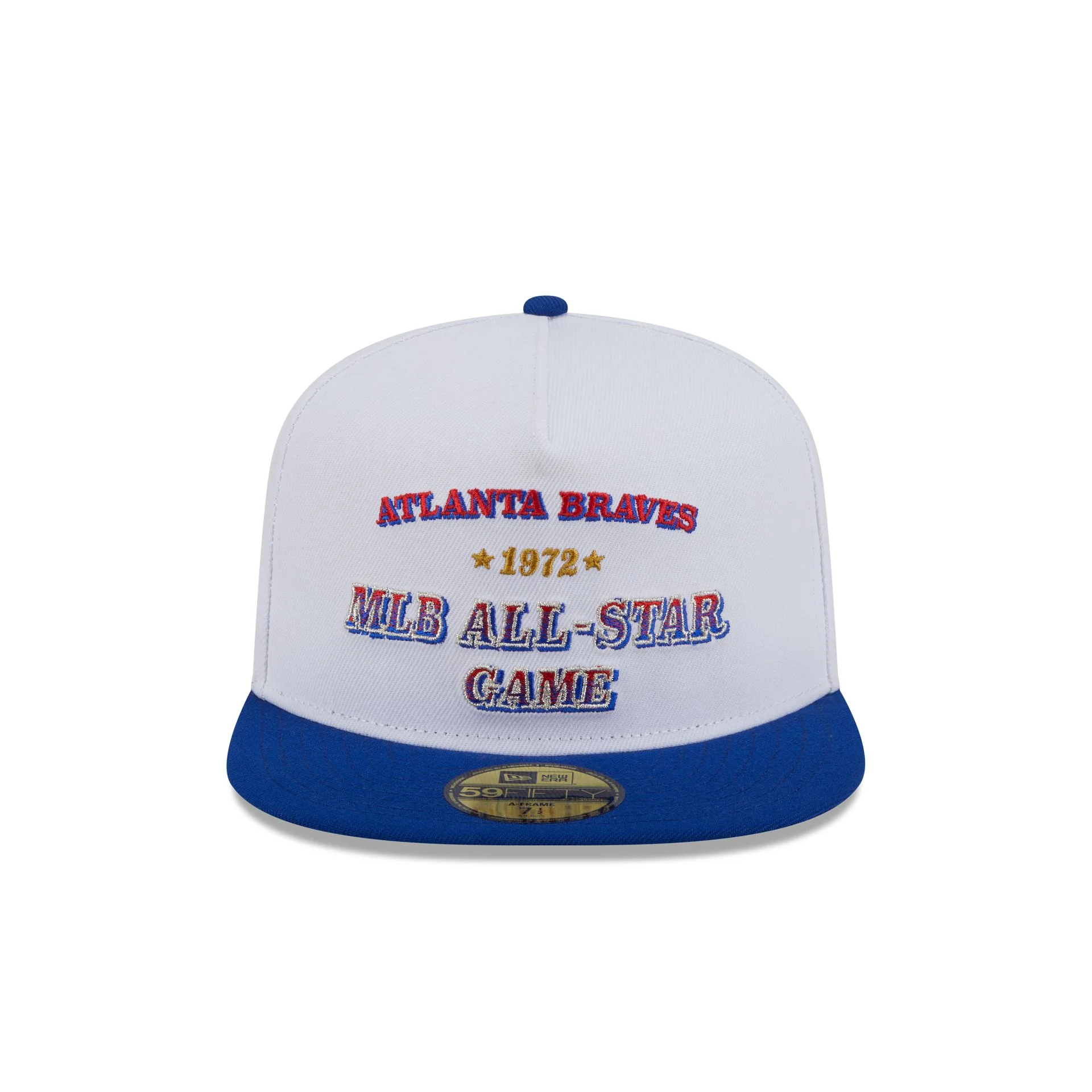 Atlanta Braves Summer Derby White 59FIFTY A-Frame Fitted Hat