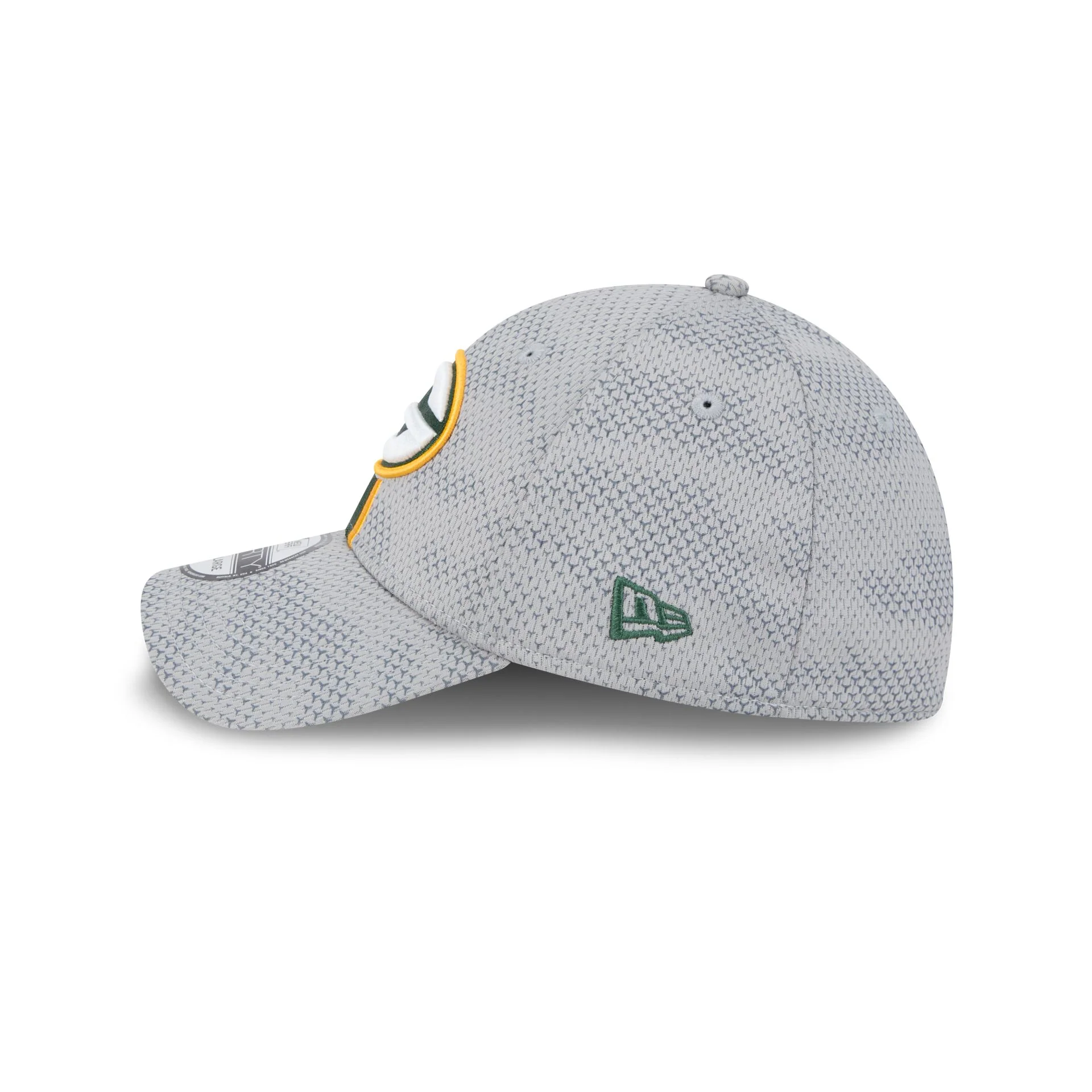 Green Bay Packers 2024 Sideline Gray 39THIRTY Stretch Fit Hat