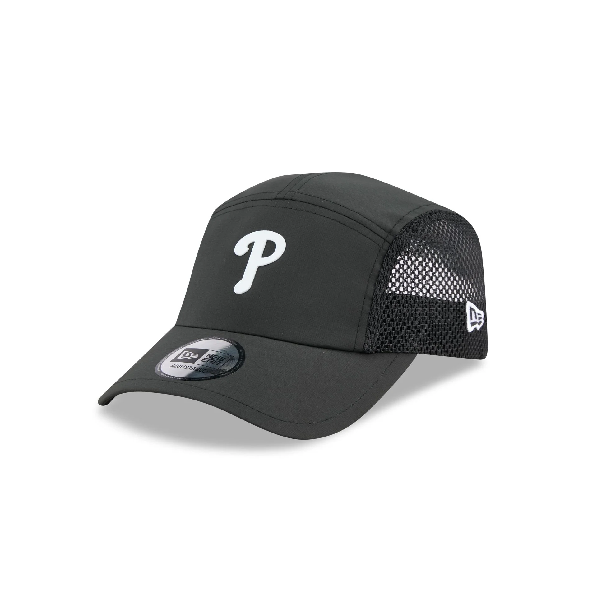 Philadelphia Phillies Black Poly Runner Adjustable Hat
