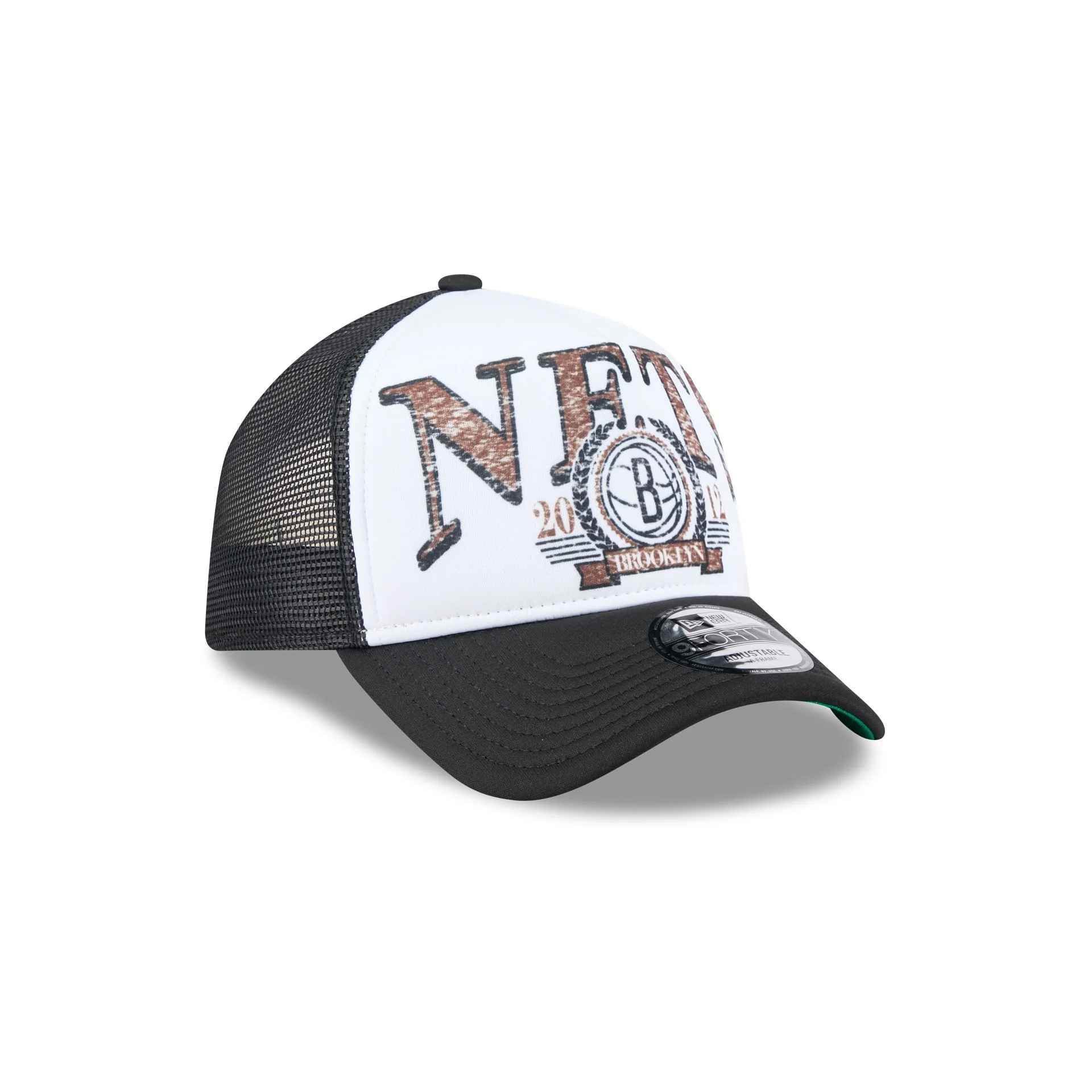 Brooklyn Nets Distressed 9FORTY A-Frame Trucker Hat