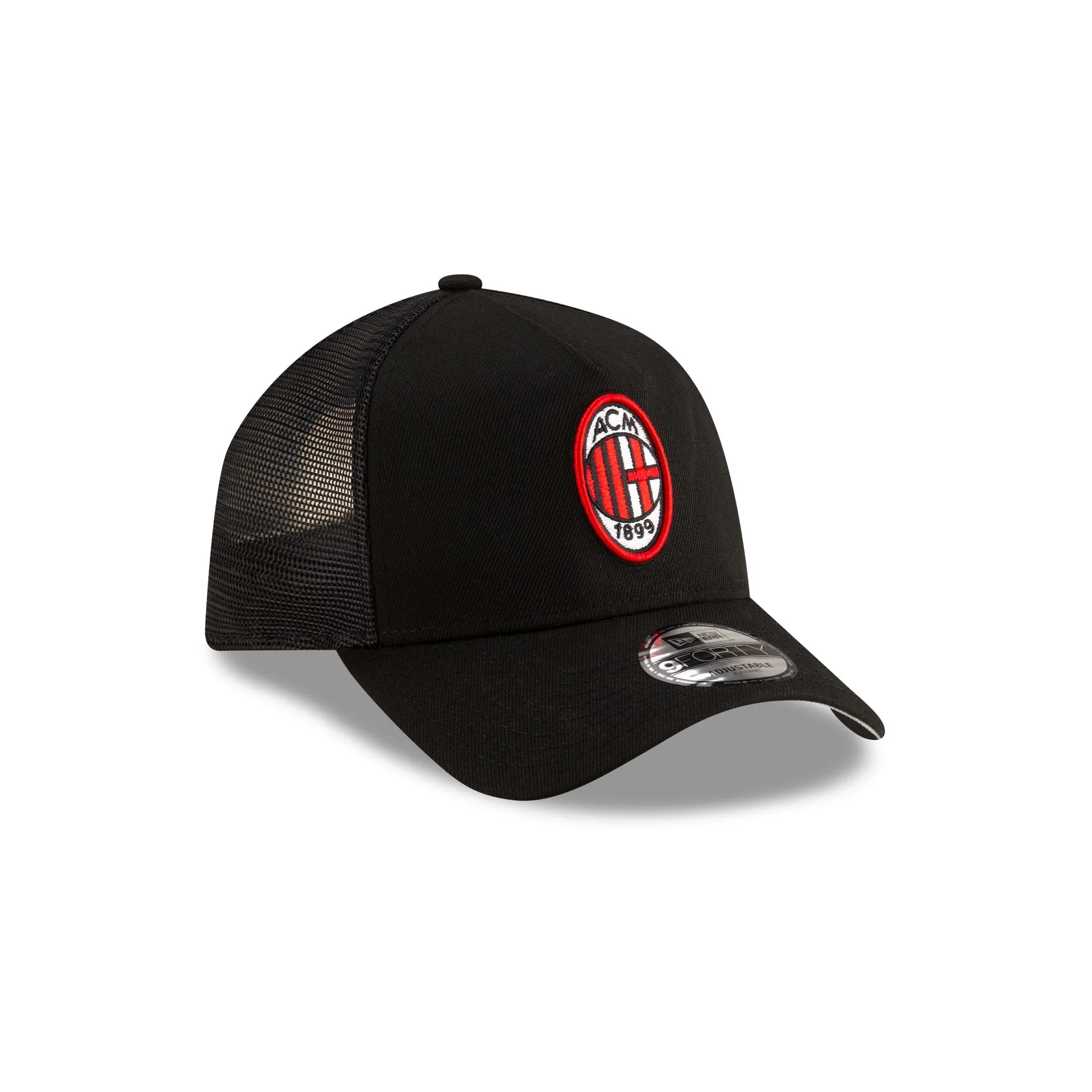 AC Milan Black 9FORTY A-Frame Trucker Hat