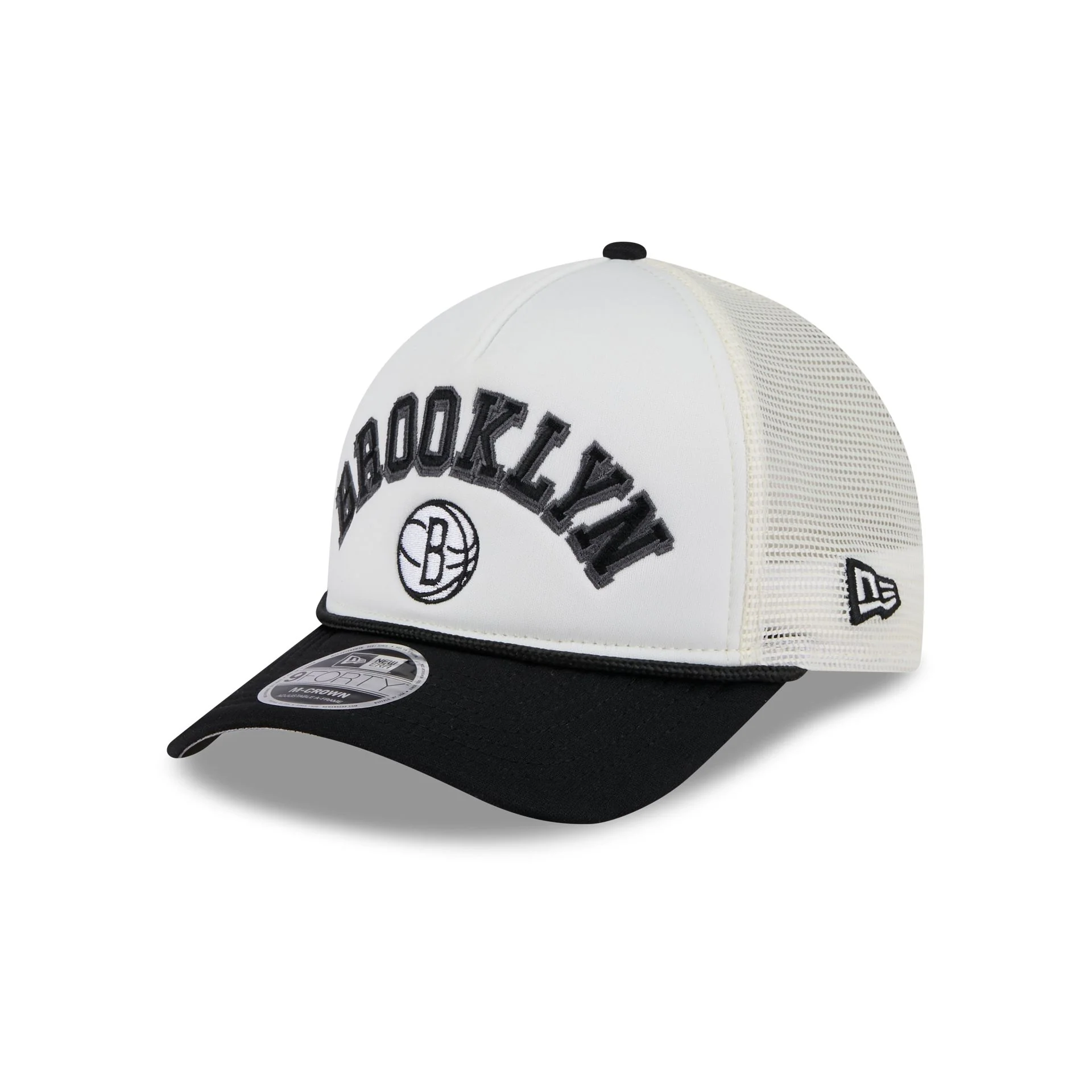 Brooklyn Nets Chrome Arch 9FORTY M-Crown A-Frame Trucker Hat