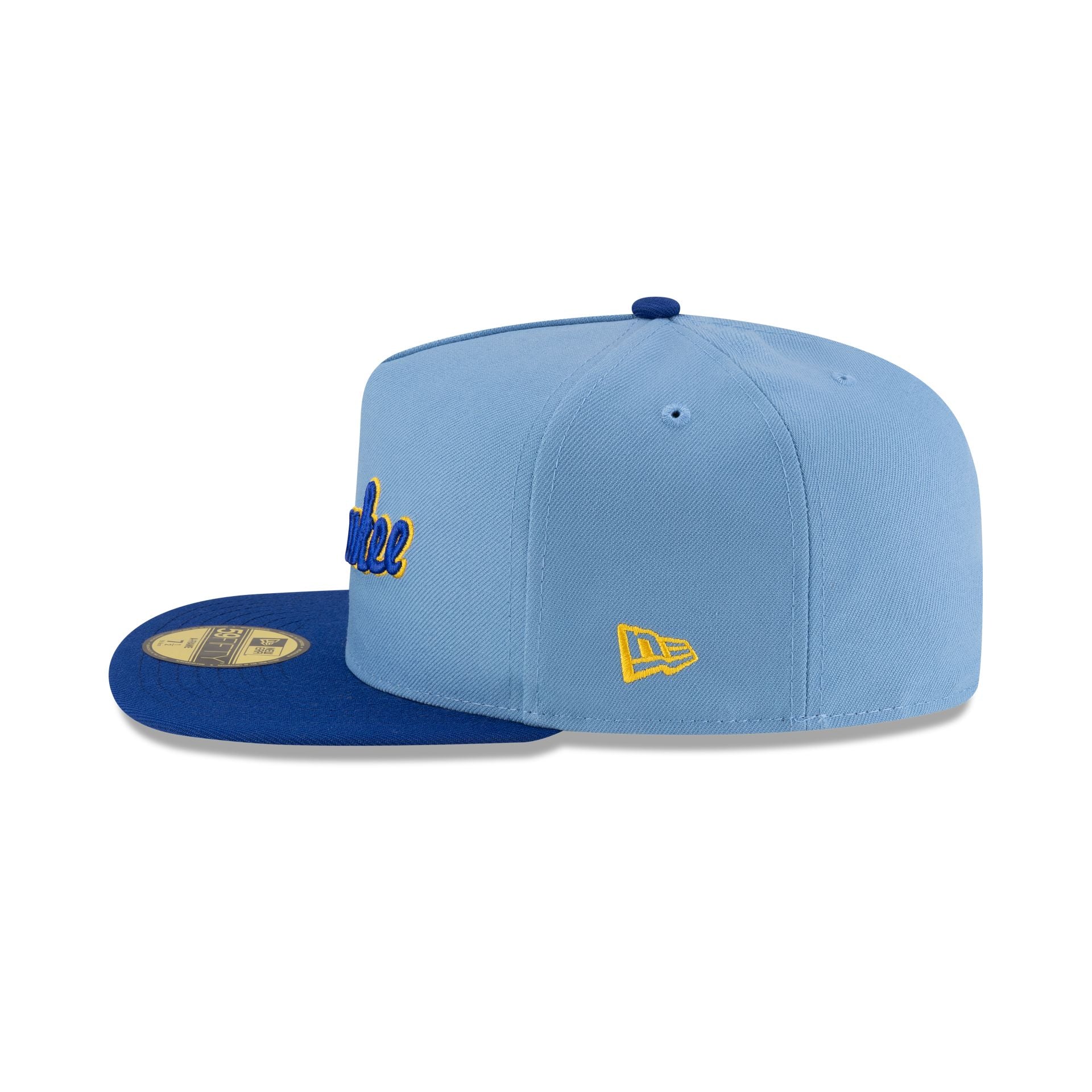 Just Caps Sky Blue Milwaukee Brewers 59FIFTY A-Frame Fitted Hat