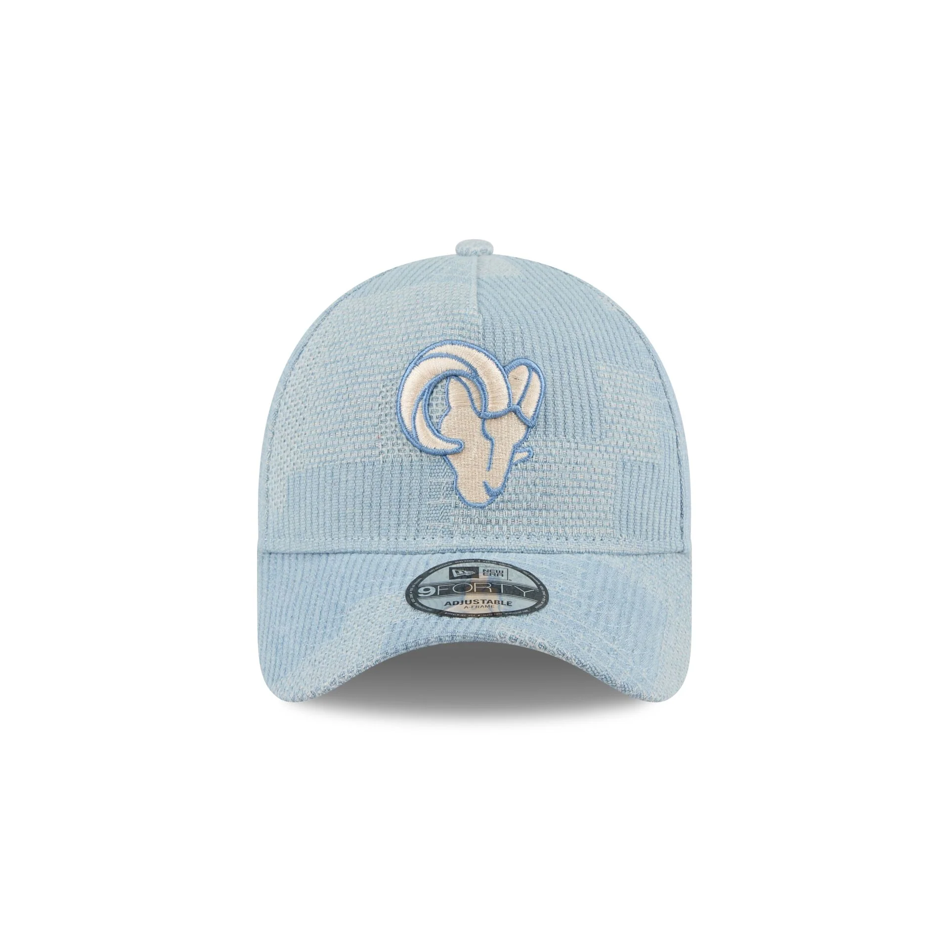 Los Angeles Rams Logo Essentials Denim 9FORTY A-Frame Snapback Hat