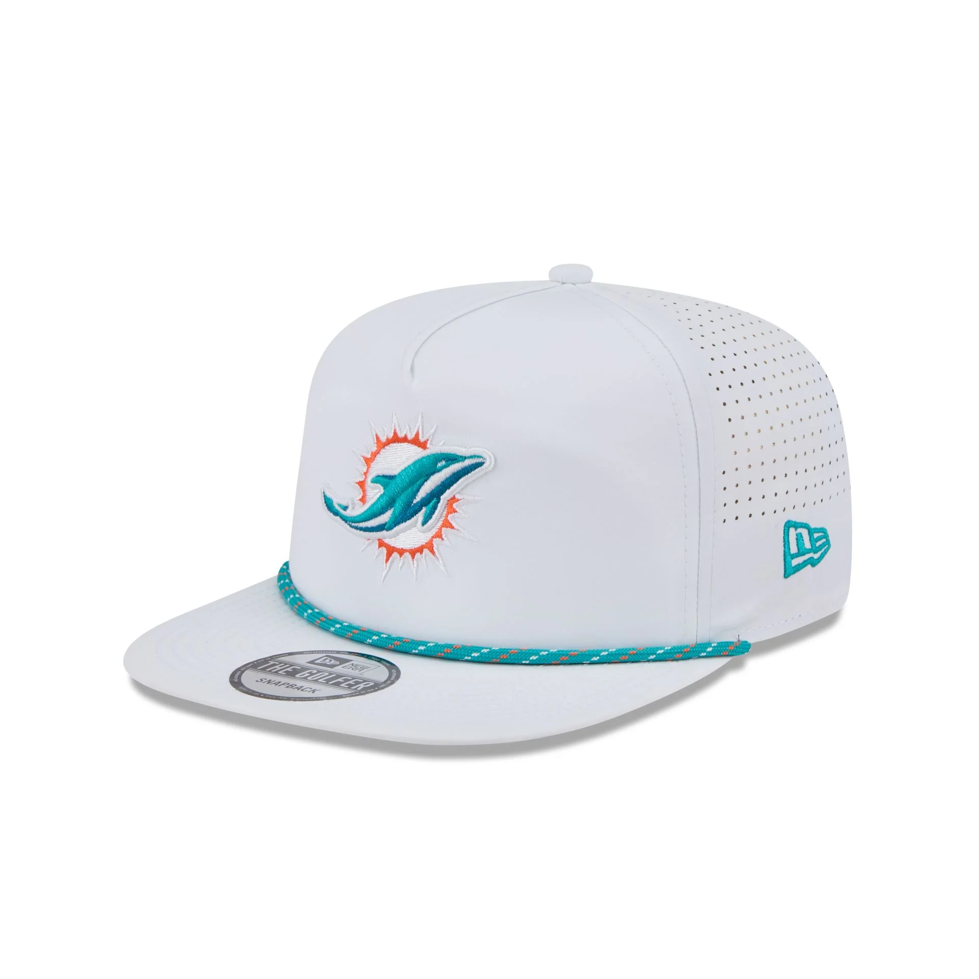 Miami Dolphins Optic White Performance Rope Golfer Hat