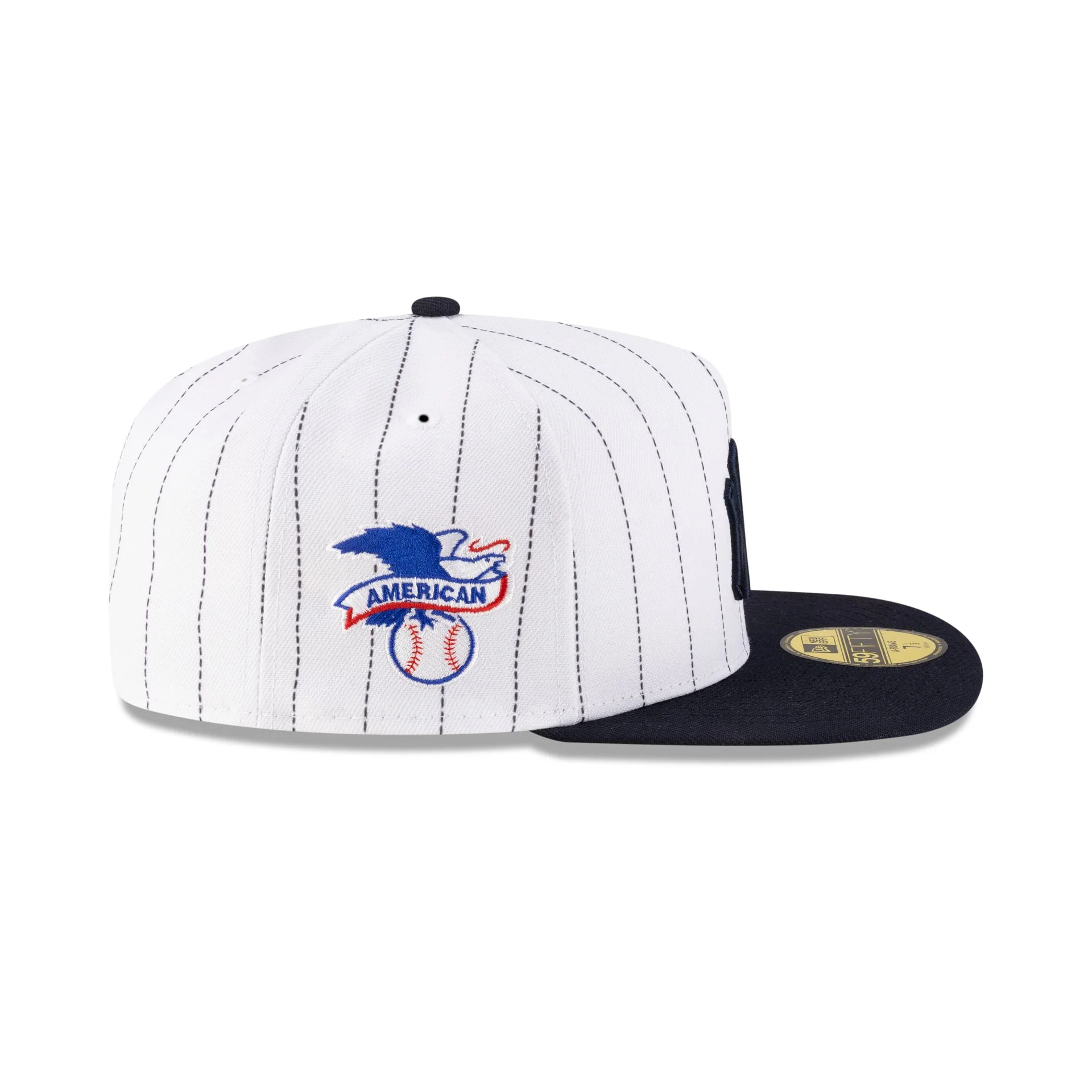 Just Caps League Sidepatch Pinstripe New York Yankees 59FIFTY A-Frame Fitted Hat