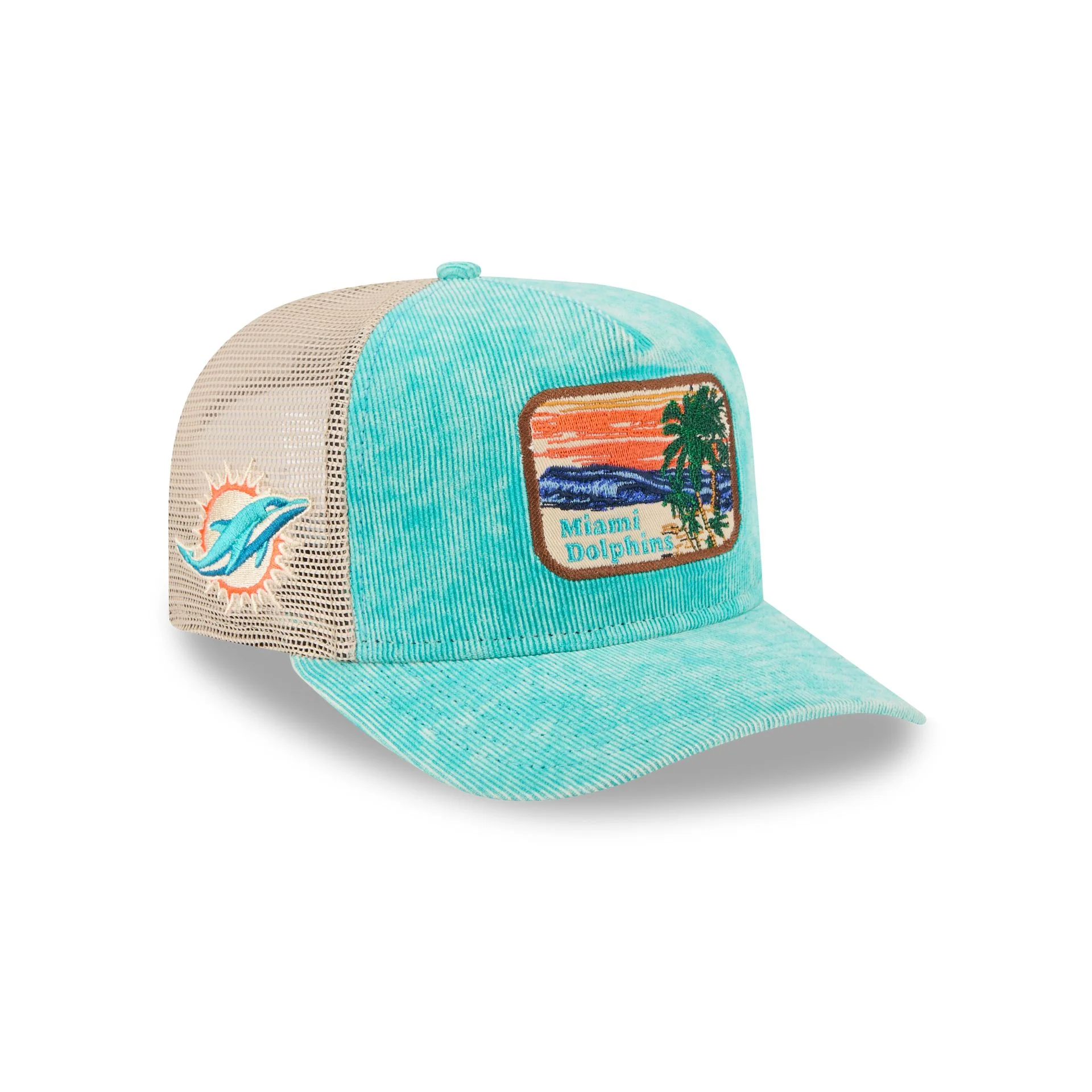 Miami Dolphins Vintage Landscape 9FIFTY A-Frame Trucker Hat