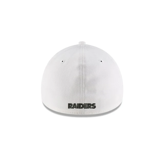 Las Vegas Raiders White Team Classic 39THIRTY Stretch Fit Hat