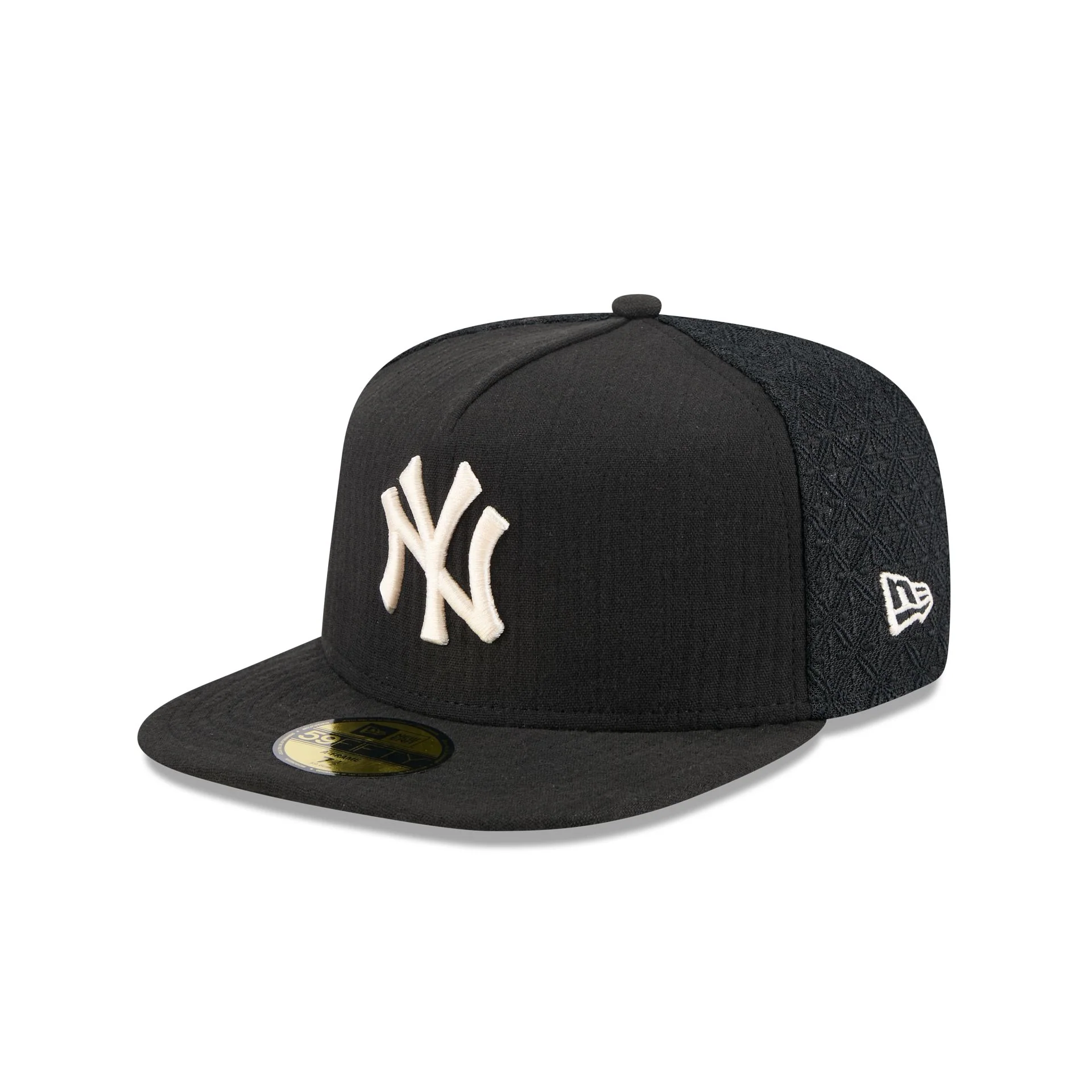 New York Yankees Black Mesh 59FIFTY A-Frame Fitted Hat