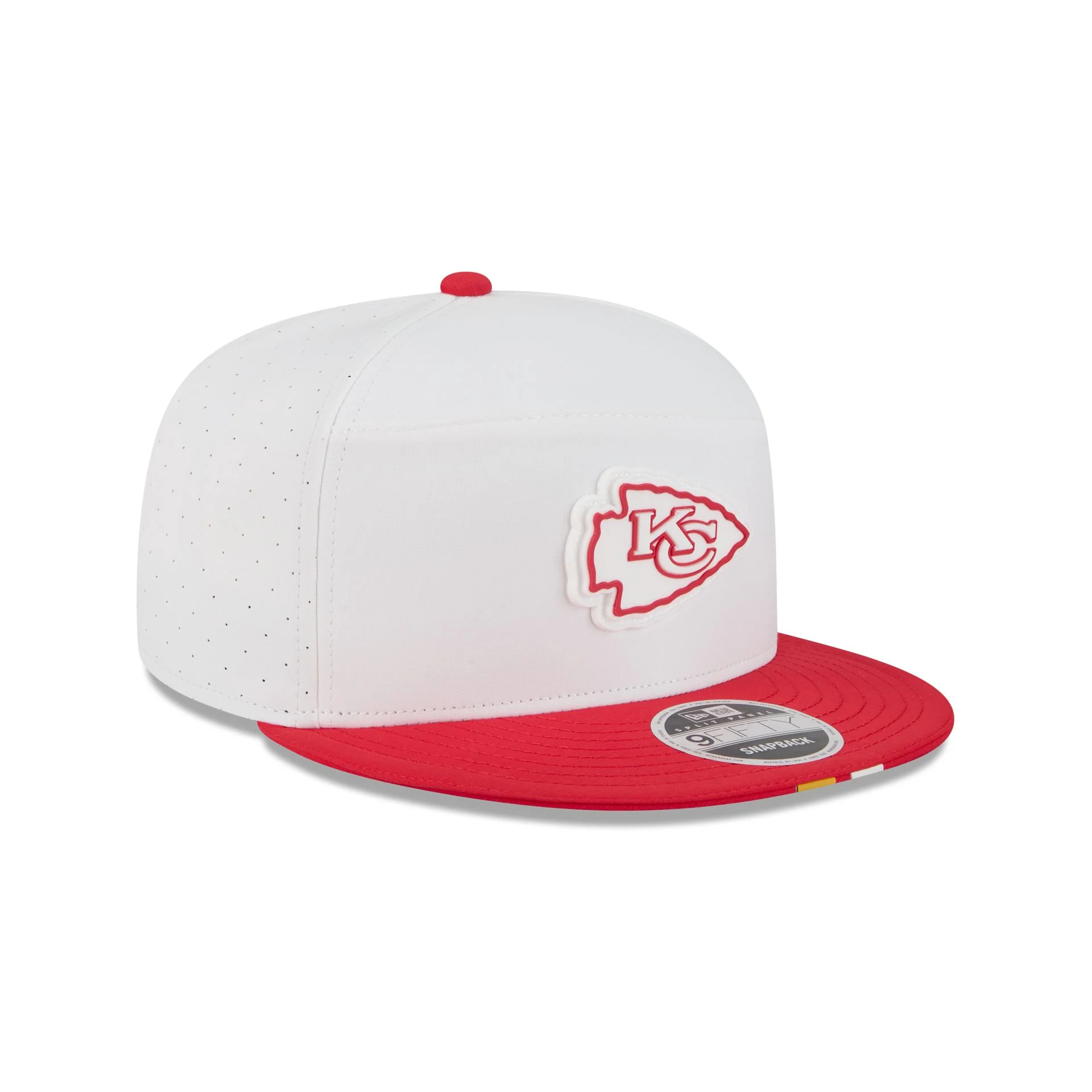 Kansas City Chiefs 2025 Training Split Panel 9FIFTY Snapback Hat