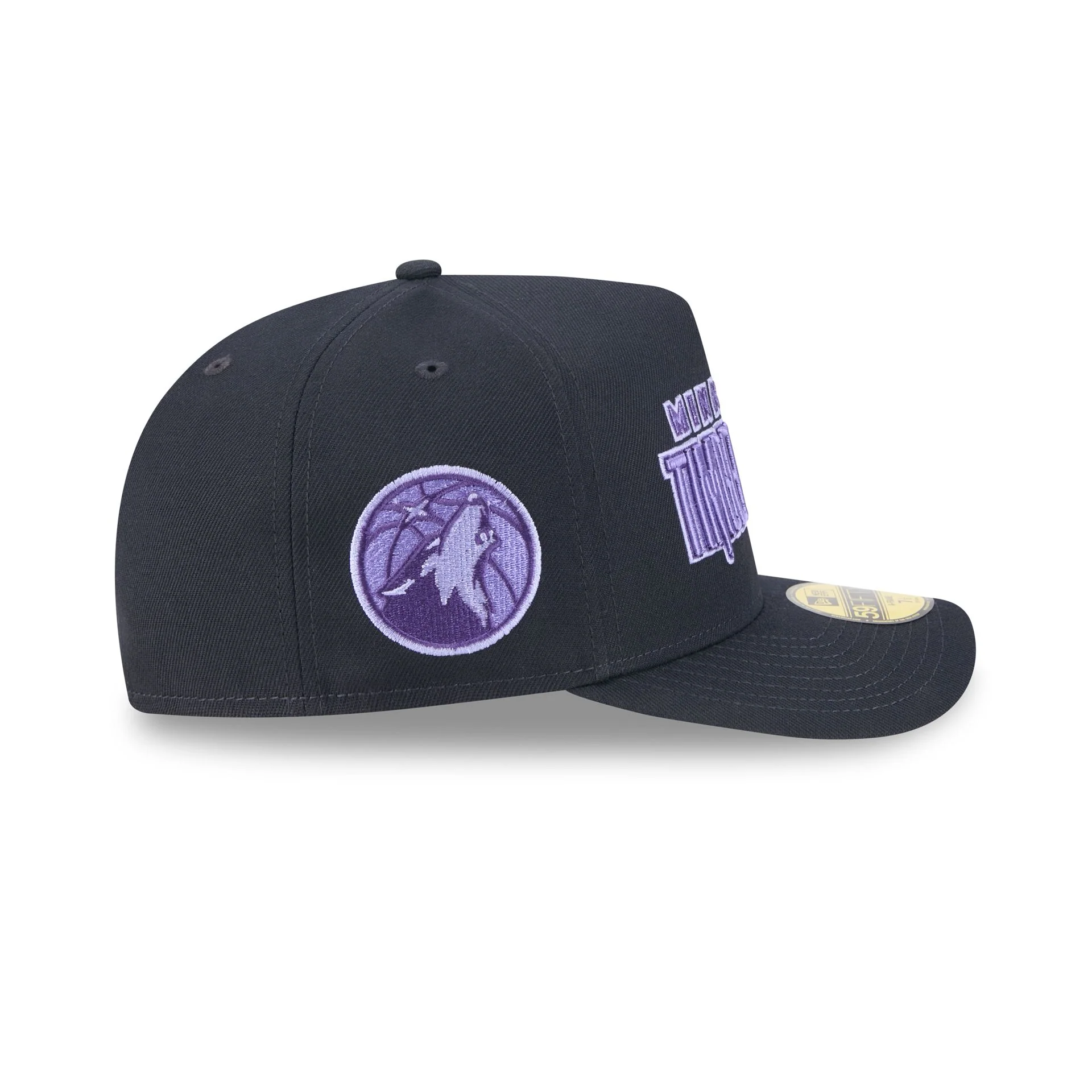 Minnesota Timberwolves Navy Lavender 59FIFTY A-Frame Fitted Hat