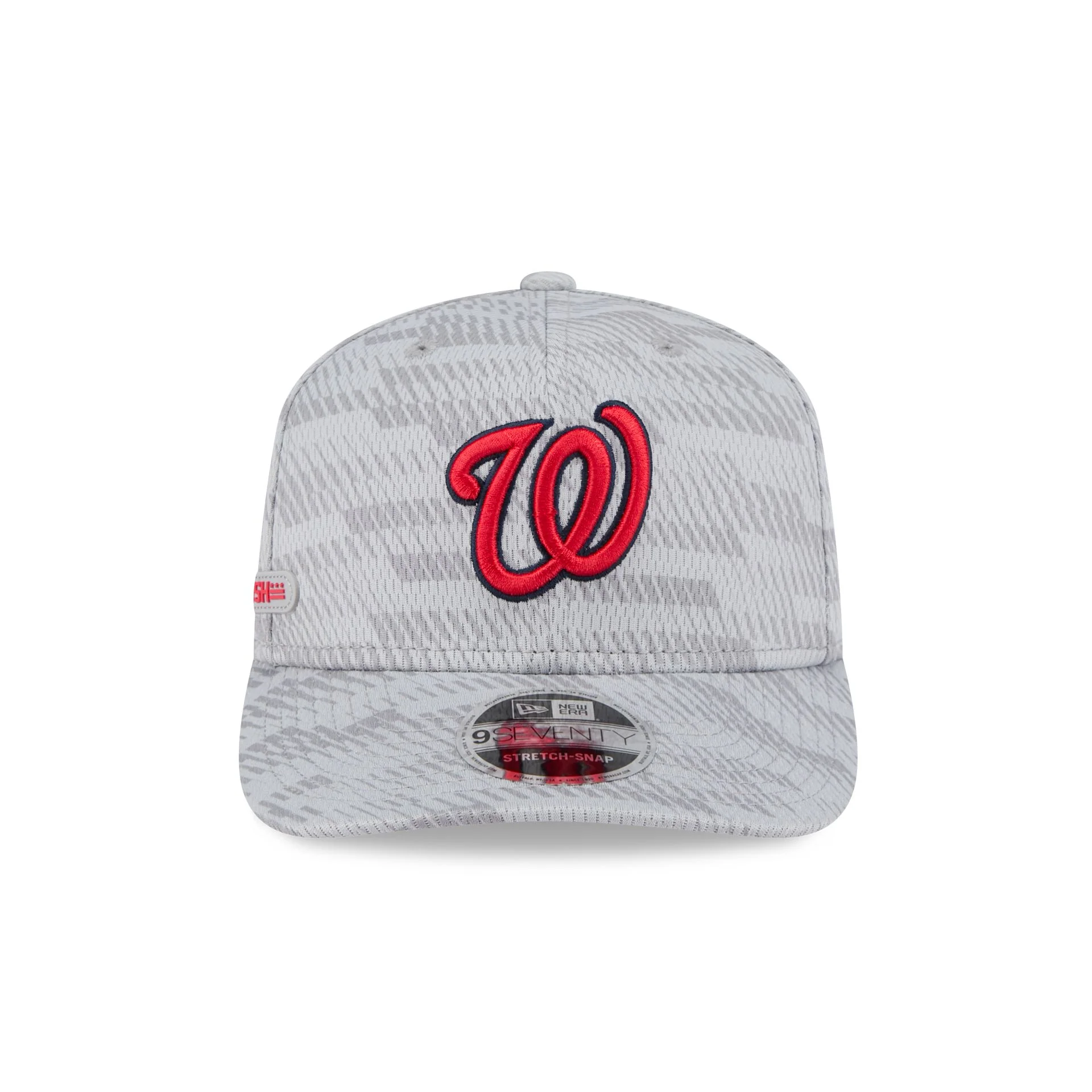 Washington Nationals 2025 Clubhouse Gray 9SEVENTY Stretch-Snap Hat
