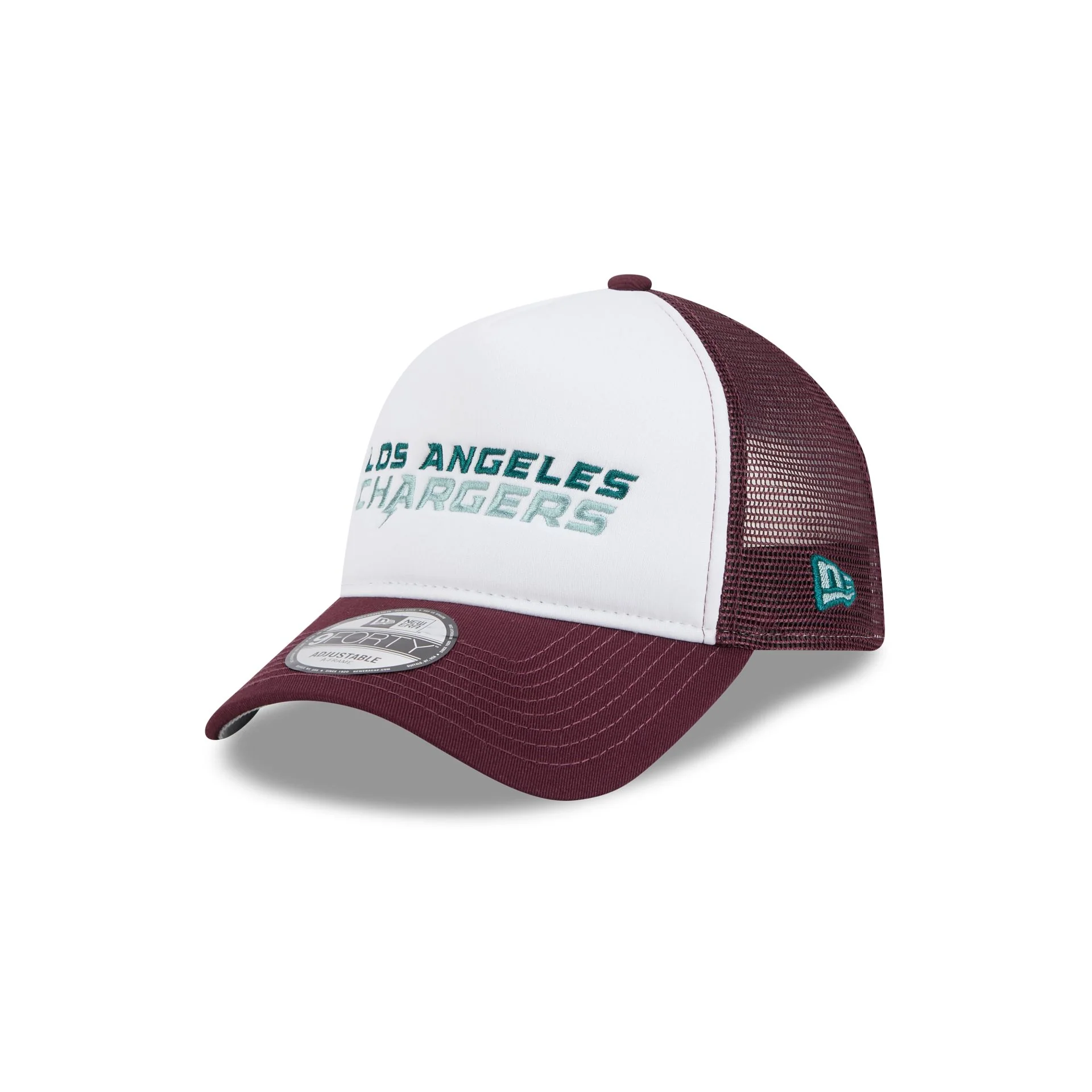 Los Angeles Chargers Optic White 9FORTY A-Frame Snapback Hat