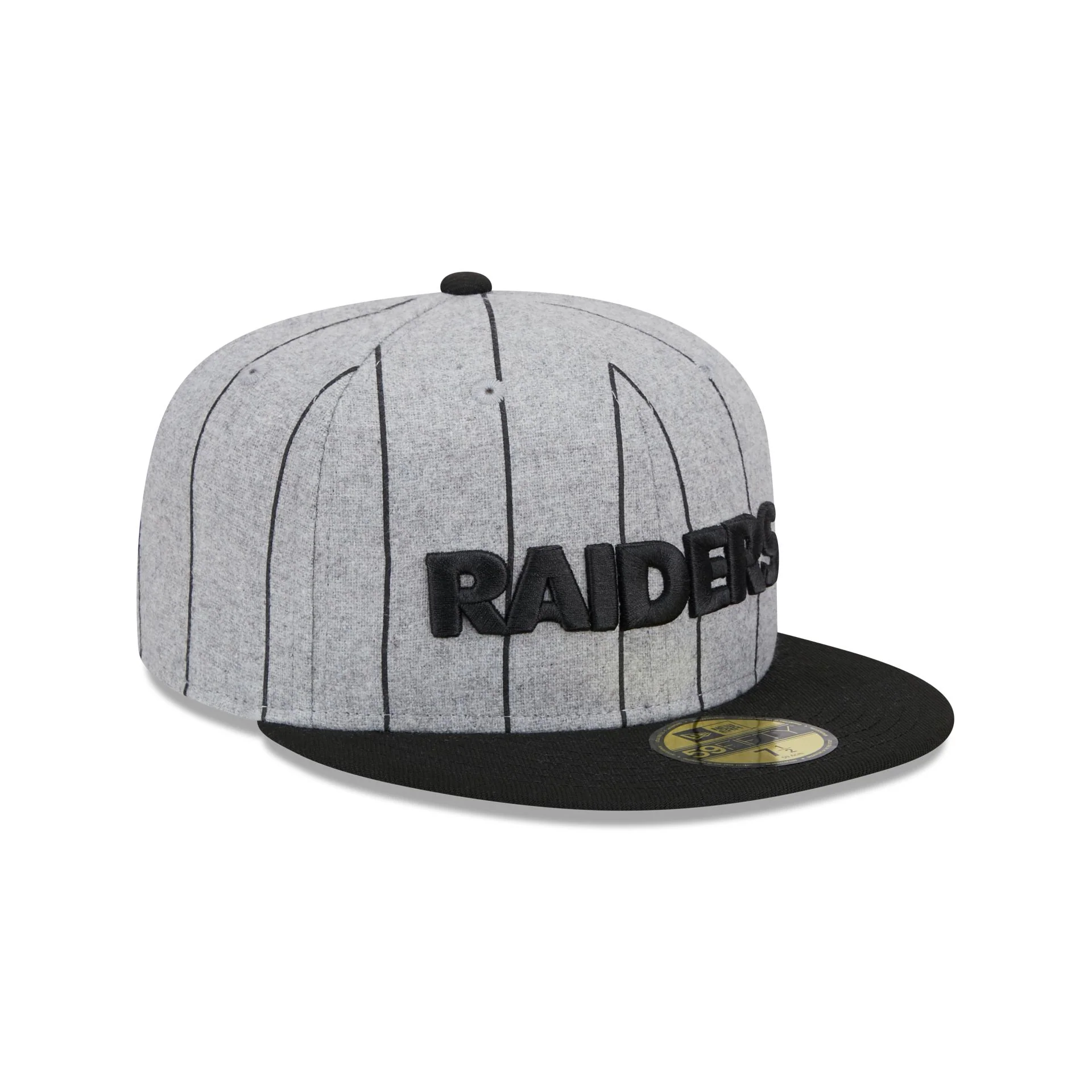 Las Vegas Raiders Heather Pinstripe 59FIFTY Fitted Hat