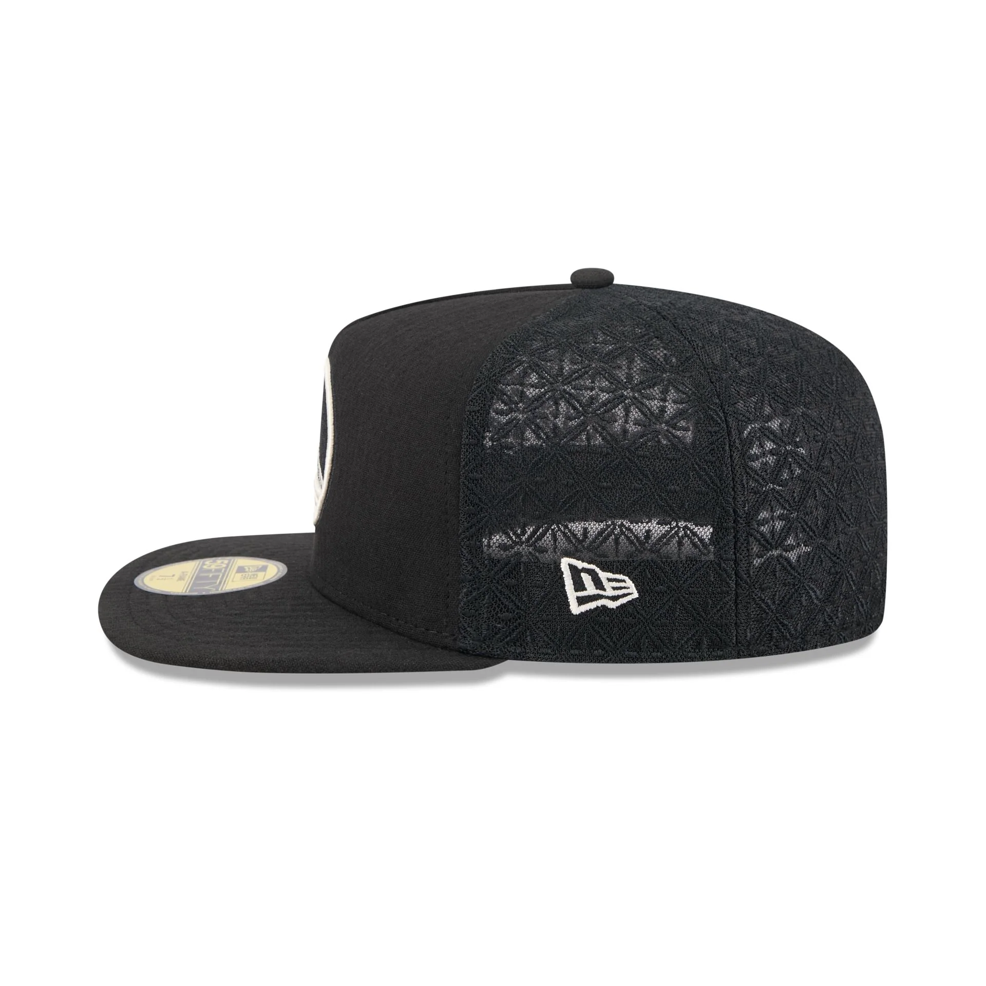 Golden State Warriors Black Mesh 59FIFTY A-Frame Fitted Hat