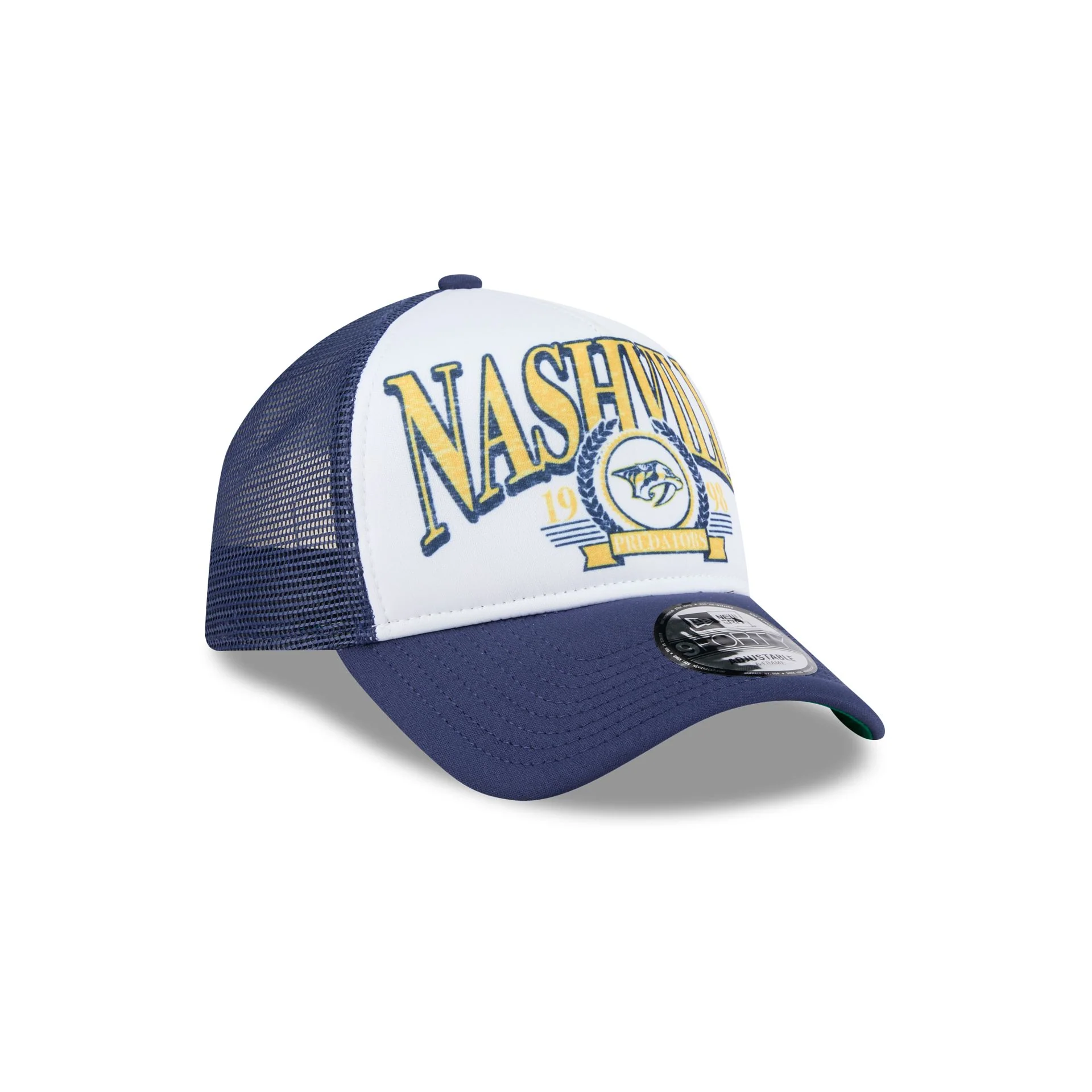 Nashville Predators Distressed 9FORTY A-Frame Trucker Hat