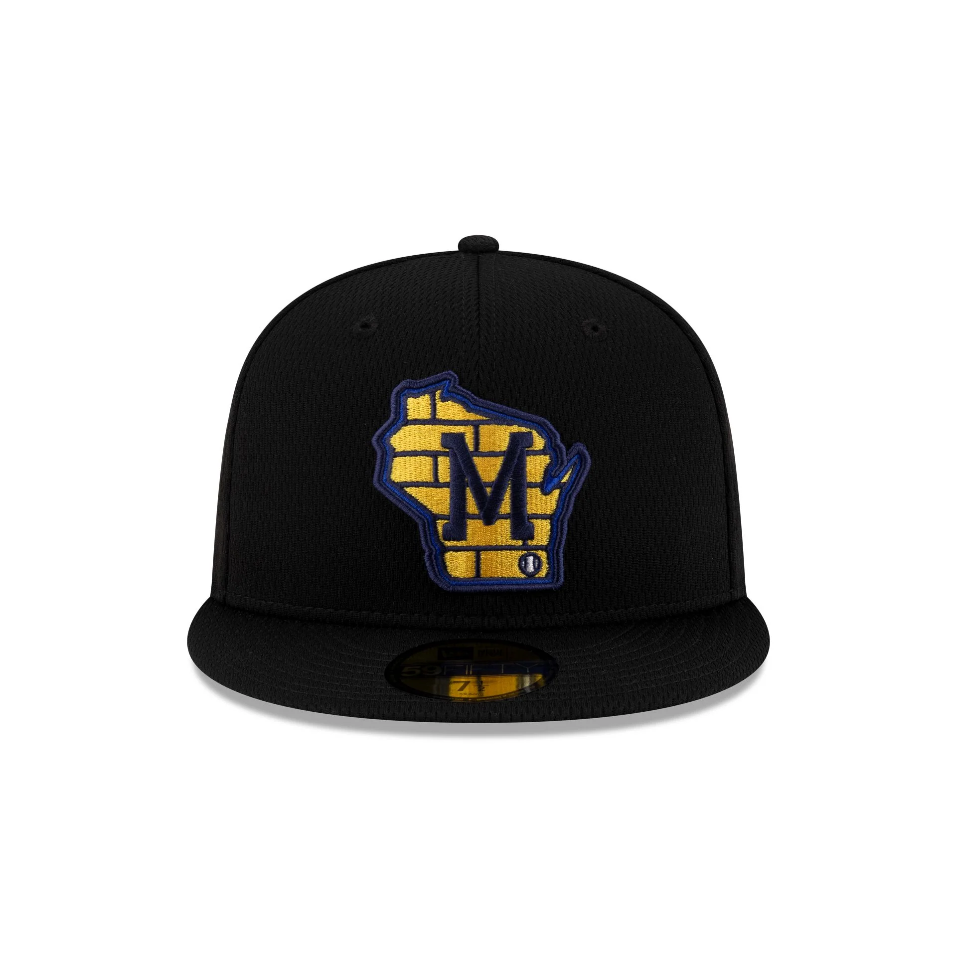 Milwaukee Brewers 2025 Clubhouse Alt Black 59FIFTY Fitted Hat