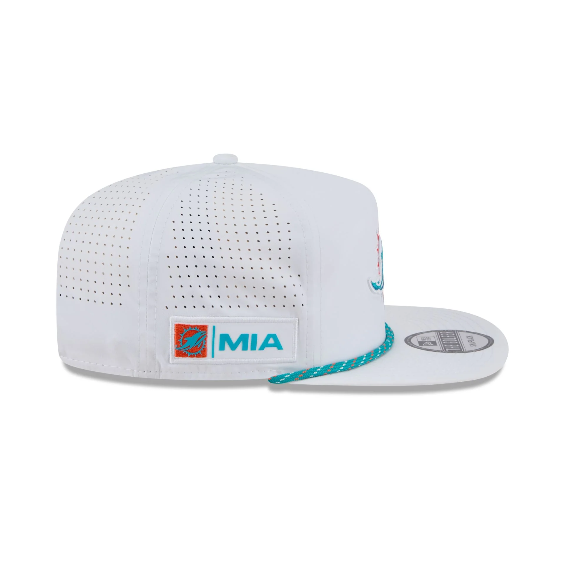 Miami Dolphins Optic White Performance Rope Golfer Hat
